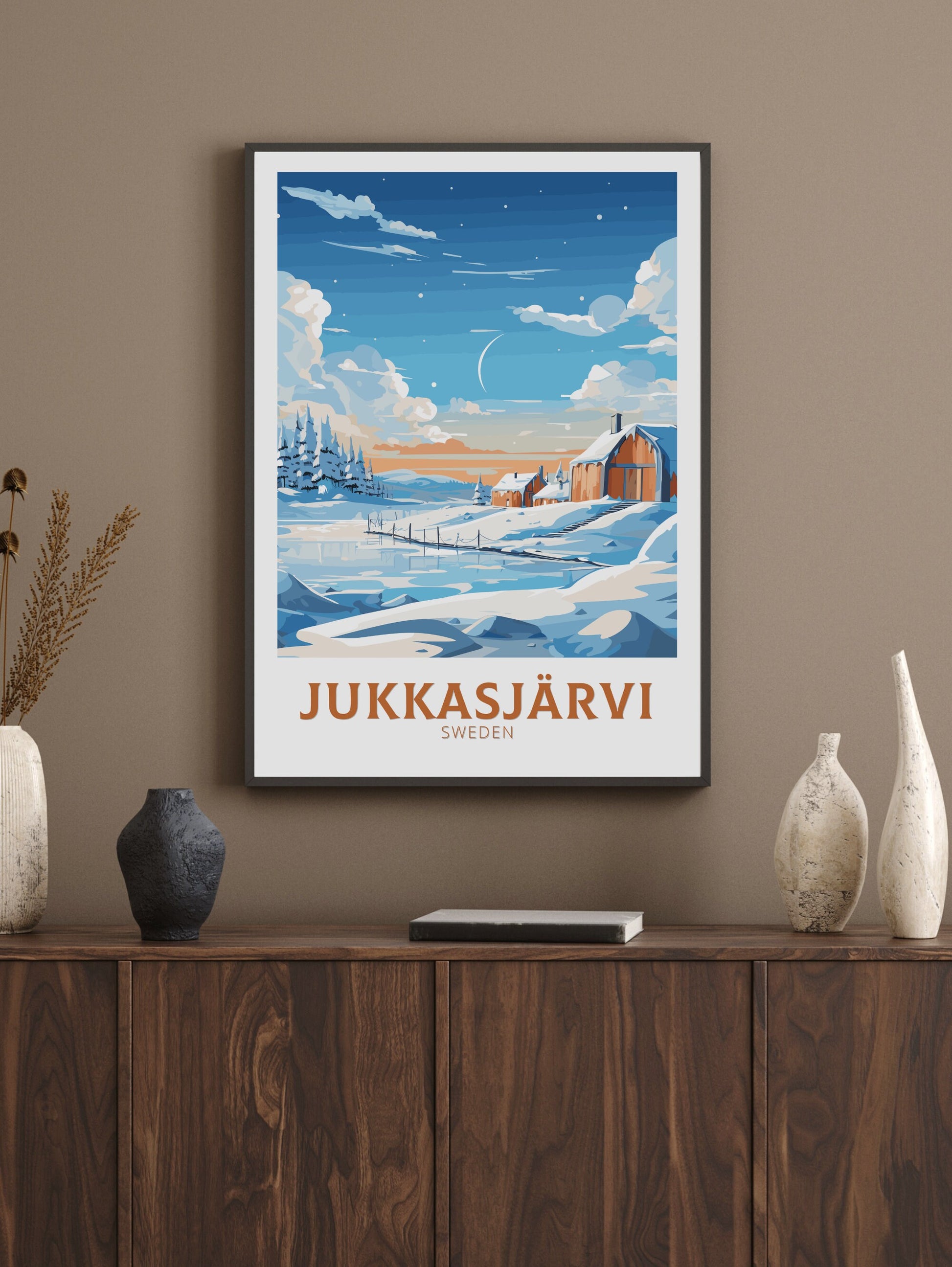 Jukkasjarvi Poster | Jukkasjarvi Print | Jukkasjarvi Wall Art | Sweeden Poster | Sweeden Home Décor | Sweeden Art | Sweeden Print | ID 841