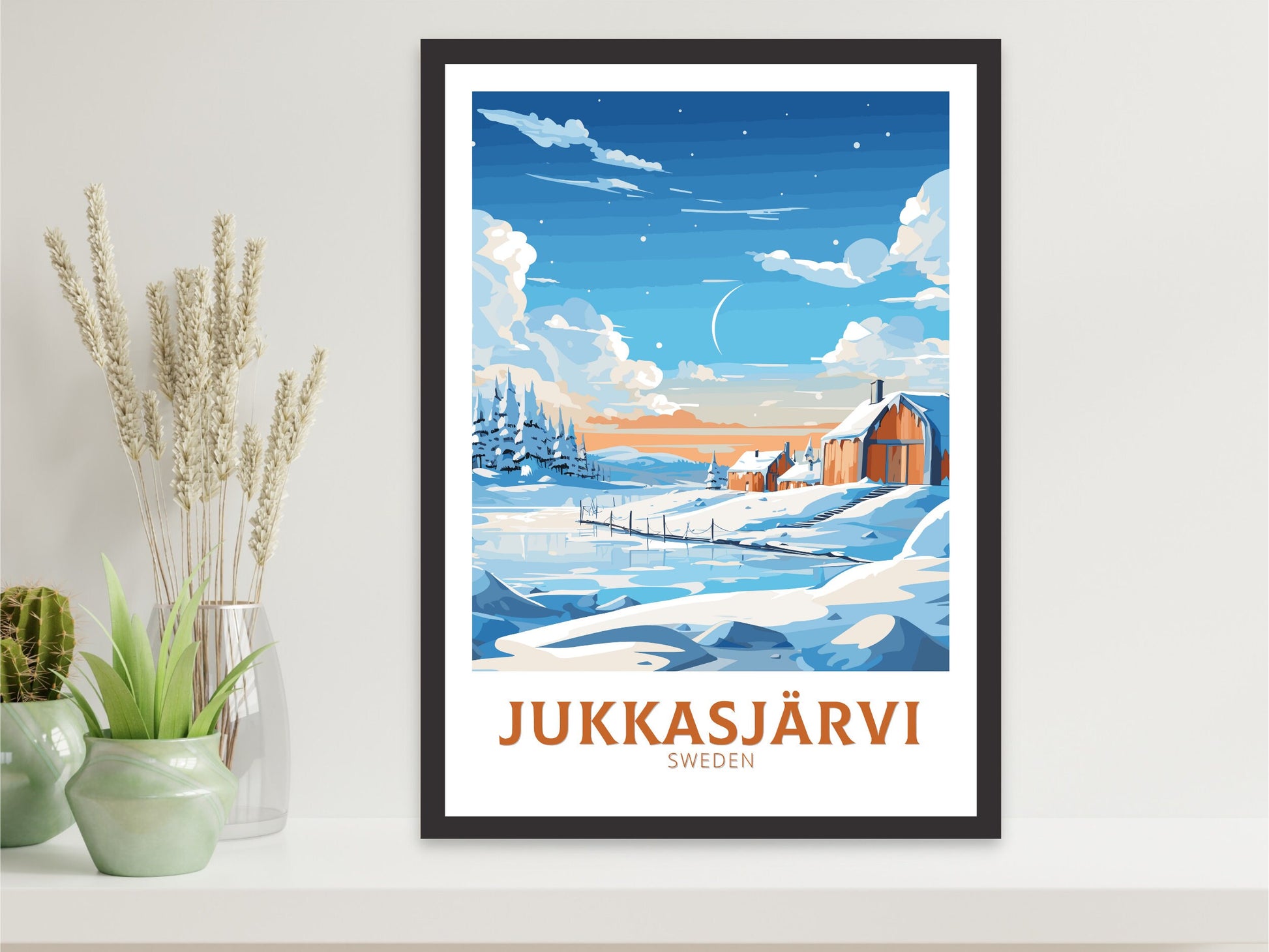 Jukkasjarvi Poster | Jukkasjarvi Print | Jukkasjarvi Wall Art | Sweeden Poster | Sweeden Home Décor | Sweeden Art | Sweeden Print | ID 841