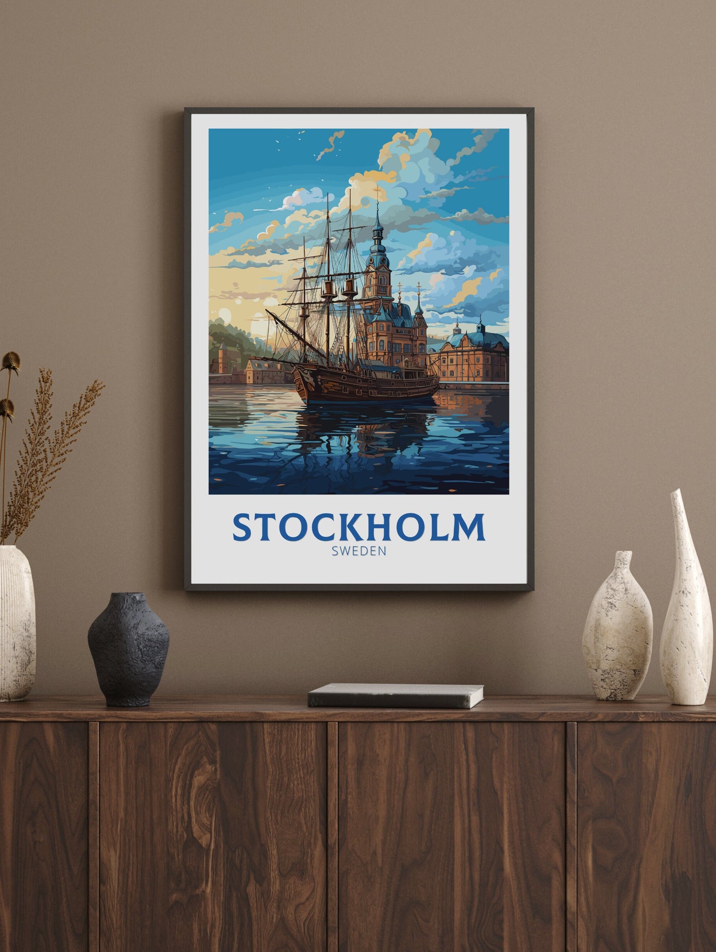 Stockholm Poster | Stockholm Travel Print | Stockholm Illustration | Sweeden Poster | Sweeden Home Décor | Sweeden Print | ID 845