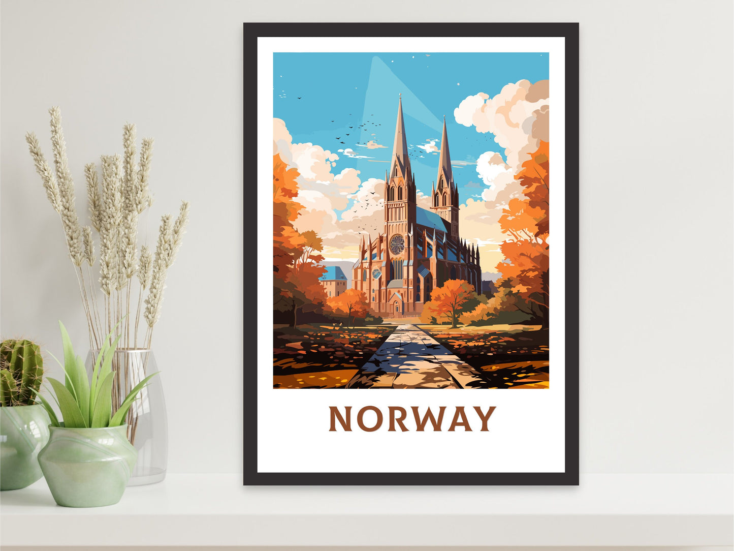 Norway Travel Poster | Norway Illustration | Norway Wall Art | Norway Poster | Norway Poster | Norway Poster Painting | ID 847