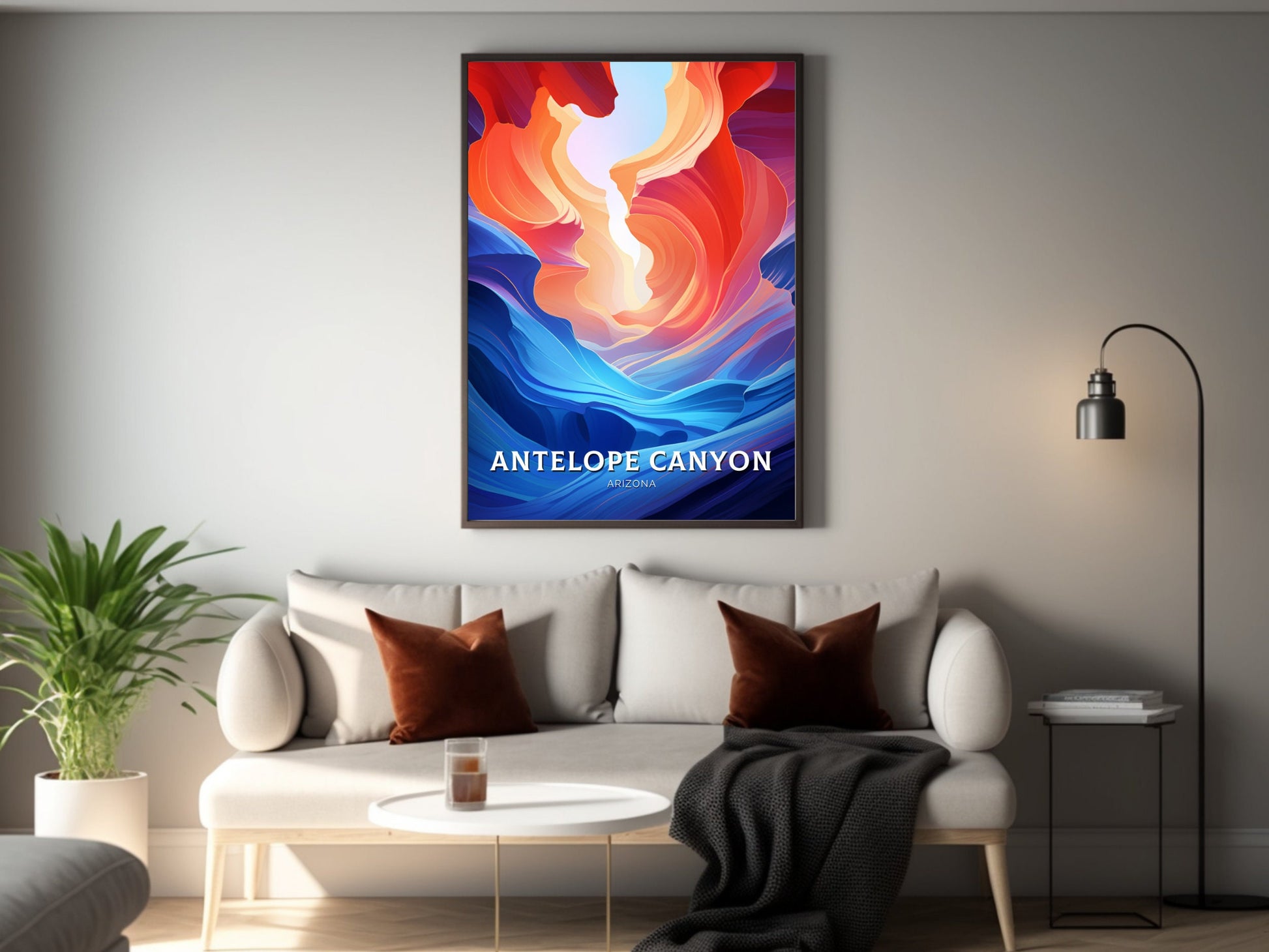 Antelope Canyon Print | Antelope Canyon Arizona Poster | Antelope Canyon Decor | Arizona Travel Print | Antelope Canyon Wall Art | ID 856