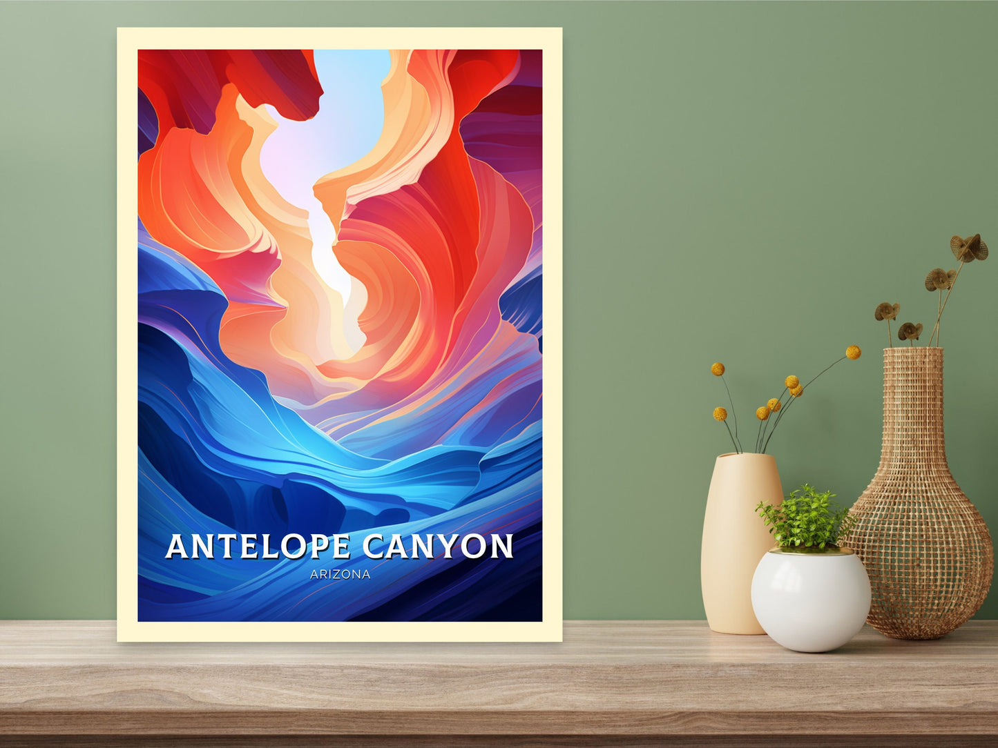 Antelope Canyon Print | Antelope Canyon Arizona Poster | Antelope Canyon Decor | Arizona Travel Print | Antelope Canyon Wall Art | ID 856