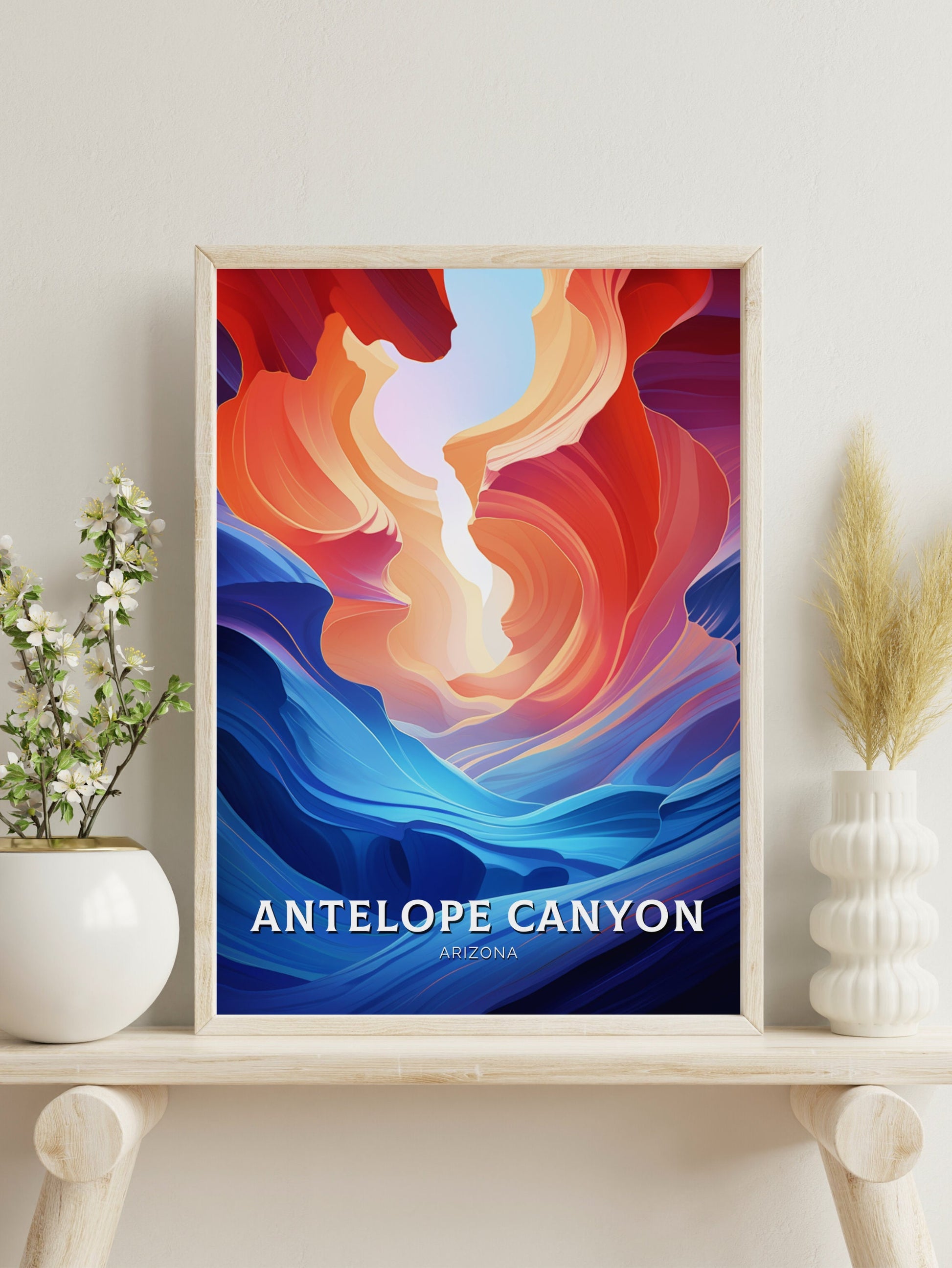 Antelope Canyon Print | Antelope Canyon Arizona Poster | Antelope Canyon Decor | Arizona Travel Print | Antelope Canyon Wall Art | ID 856