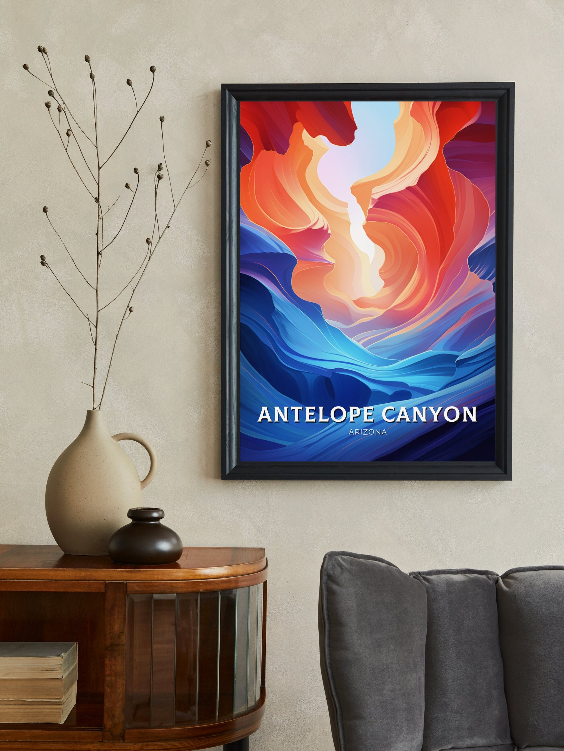 Antelope Canyon Print | Antelope Canyon Arizona Poster | Antelope Canyon Decor | Arizona Travel Print | Antelope Canyon Wall Art | ID 856