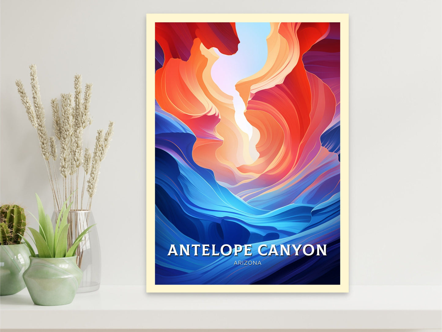 Antelope Canyon Print | Antelope Canyon Arizona Poster | Antelope Canyon Decor | Arizona Travel Print | Antelope Canyon Wall Art | ID 856