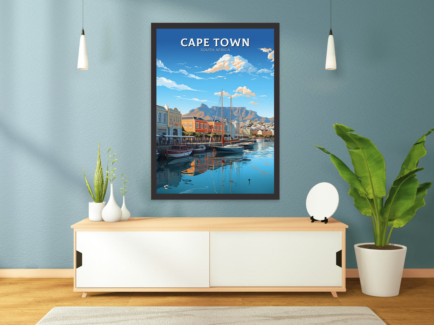 Cape Town Travel Poster | Cape Town Travel Print | South Africa Wall Art | Africa Poster | Cape Town Travel Print | Cape Town Art | ID 861