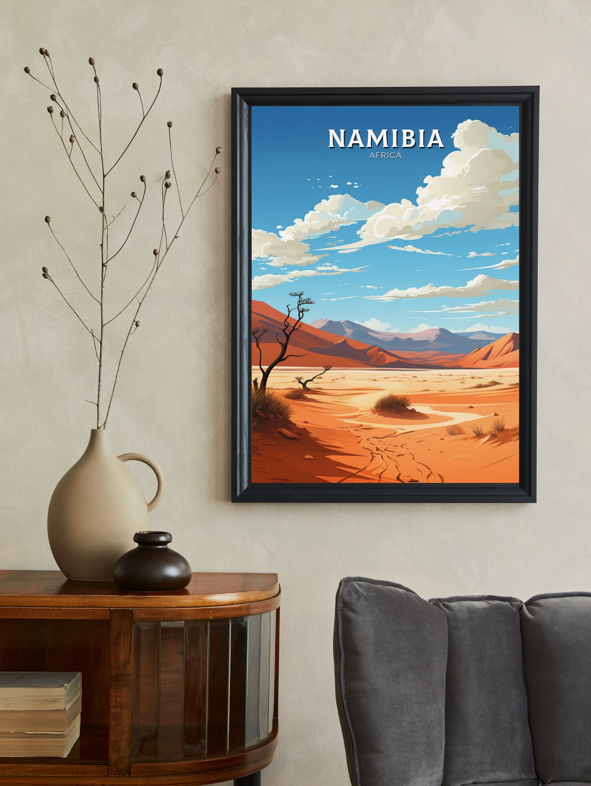 Namibia Travel Print | Namibia Wall Art | Namibia Travel Poster | Africa Poster | Namibia Dunes Print | Namibia Wall Art | ID 865