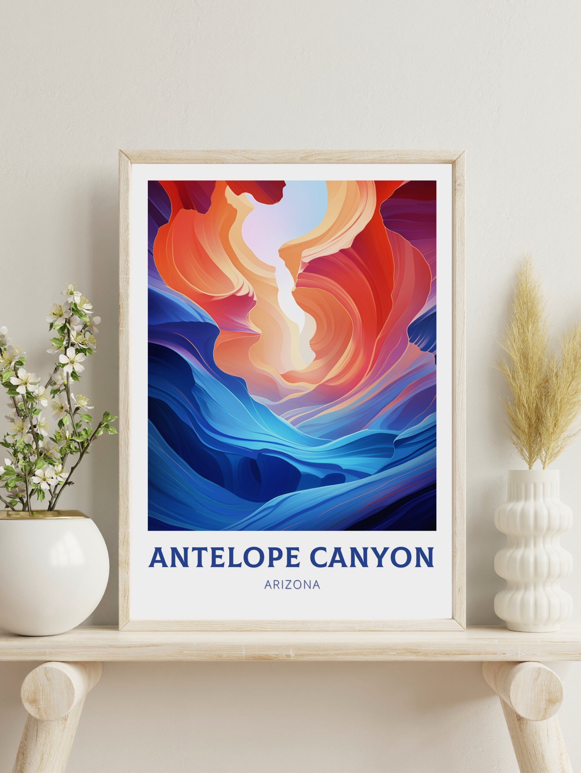 Antelope Canyon Poster | Antelope Canyon Arizona Print | Antelope Canyon Decor | Arizona Travel Poster | Antelope Canyon Wall Art | ID 860