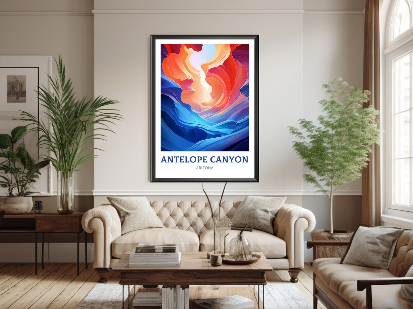 Antelope Canyon Poster | Antelope Canyon Arizona Print | Antelope Canyon Decor | Arizona Travel Poster | Antelope Canyon Wall Art | ID 860