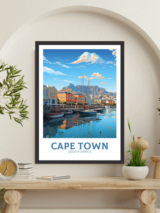 Cape Town Travel Print | Cape Town Travel Poster | South Africa Wall Art | Africa Print | Cape Town Travel Poster | Cape Town Art | ID 869