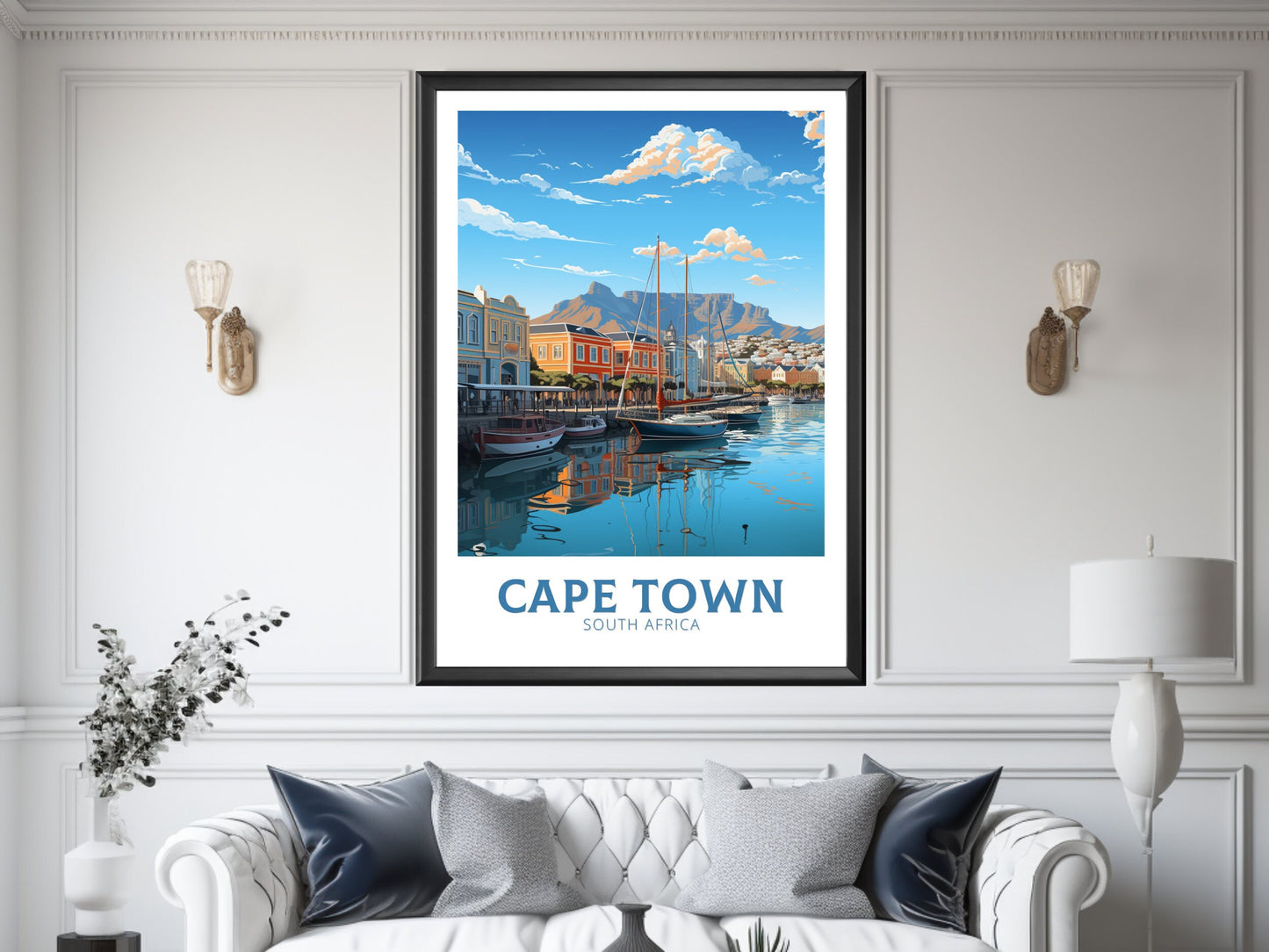 Cape Town Travel Print | Cape Town Travel Poster | South Africa Wall Art | Africa Print | Cape Town Travel Poster | Cape Town Art | ID 869