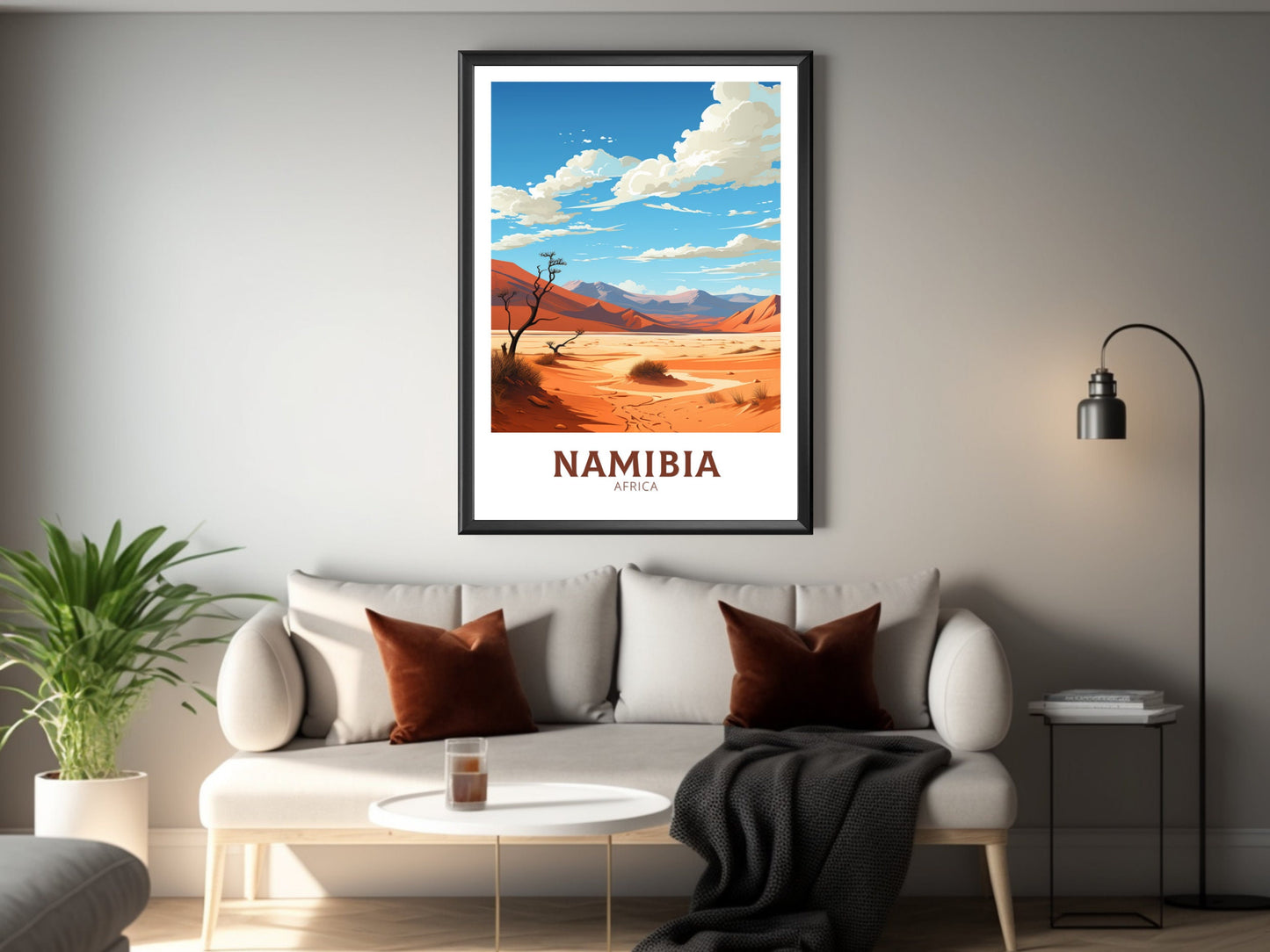 Namibia Travel Poster | Namibia Wall Art | Namibia Travel Print | Africa Print | Namibia Dunes Poster | Namibia Wall Art | ID 875