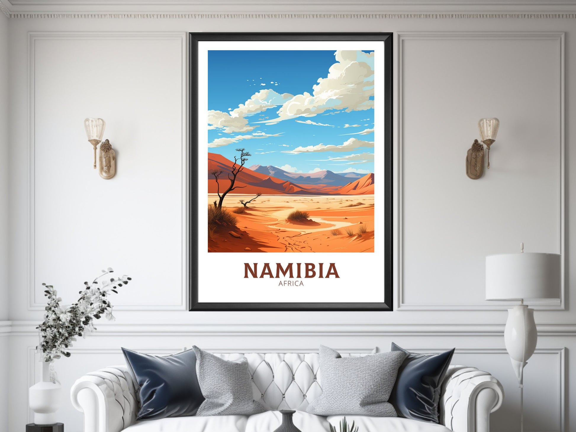 Namibia Travel Poster | Namibia Wall Art | Namibia Travel Print | Africa Print | Namibia Dunes Poster | Namibia Wall Art | ID 875