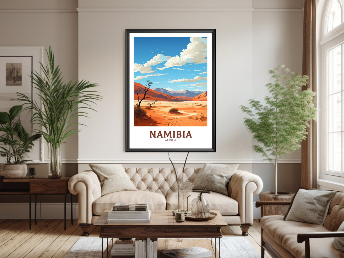 Namibia Travel Poster | Namibia Wall Art | Namibia Travel Print | Africa Print | Namibia Dunes Poster | Namibia Wall Art | ID 875