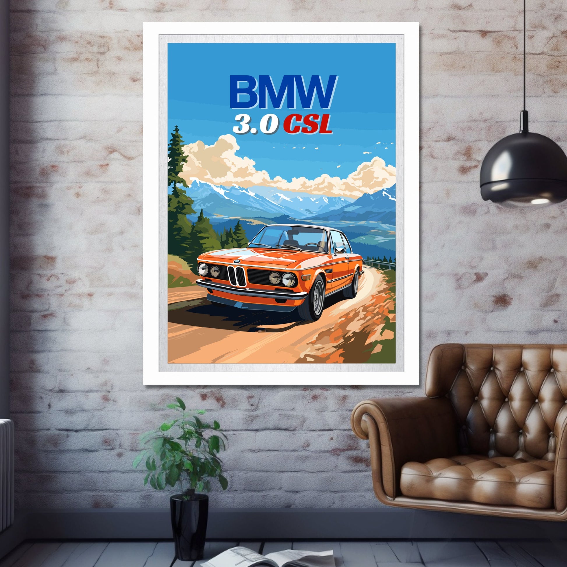 BMW 3.0 CSL Print, 1970s Car