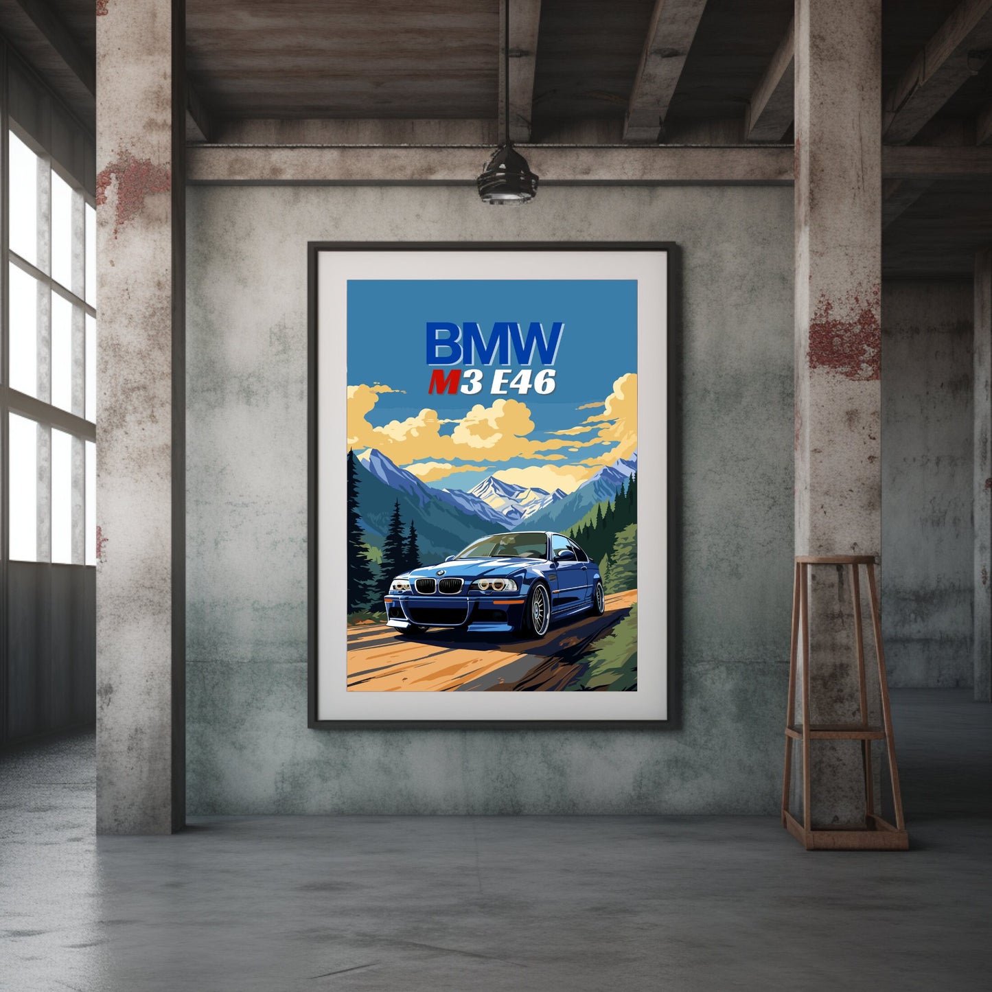 BMW M3 E46 Print, 2000s Car