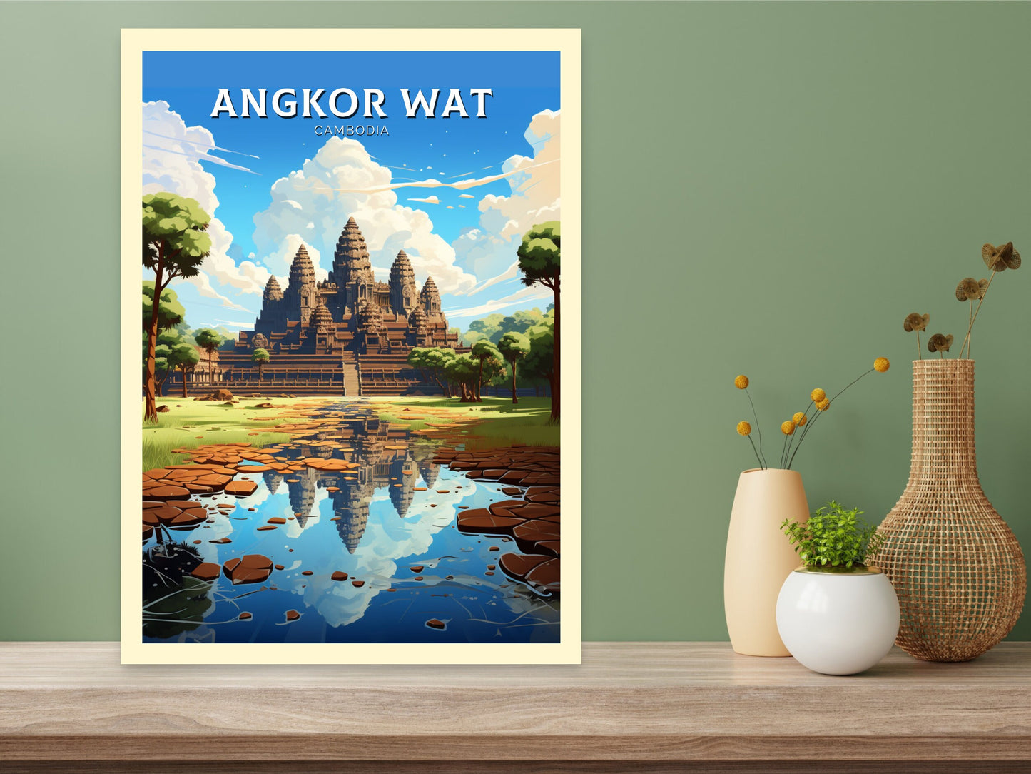 Angkor Wat Print | Angkor Wat Poster | Cambodia Temples | Cambodia Print | Angkor Wat Wall Art | Temples Print | Angkor Wat Cambodia |ID 930