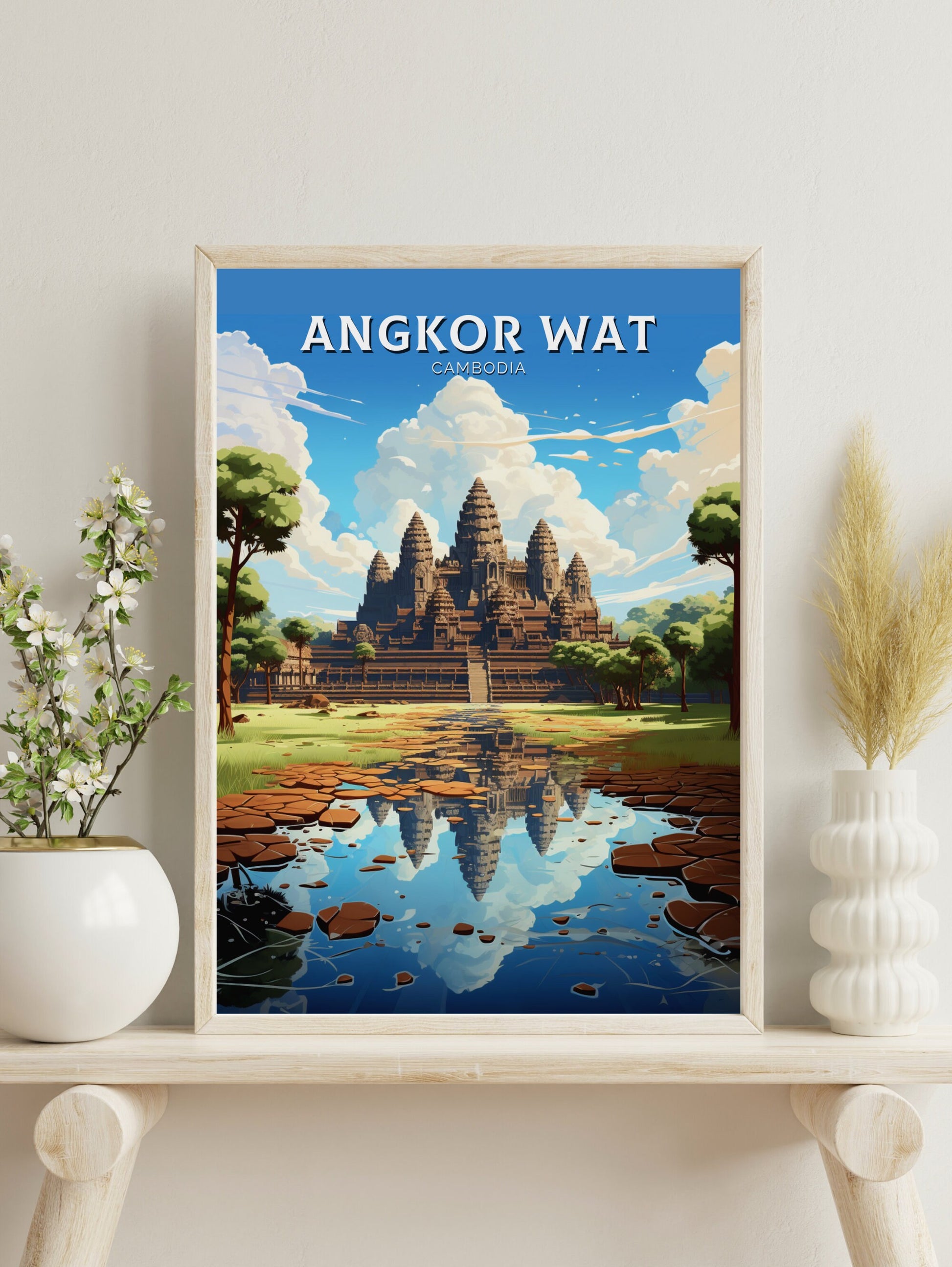 Angkor Wat Print | Angkor Wat Poster | Cambodia Temples | Cambodia Print | Angkor Wat Wall Art | Temples Print | Angkor Wat Cambodia |ID 930