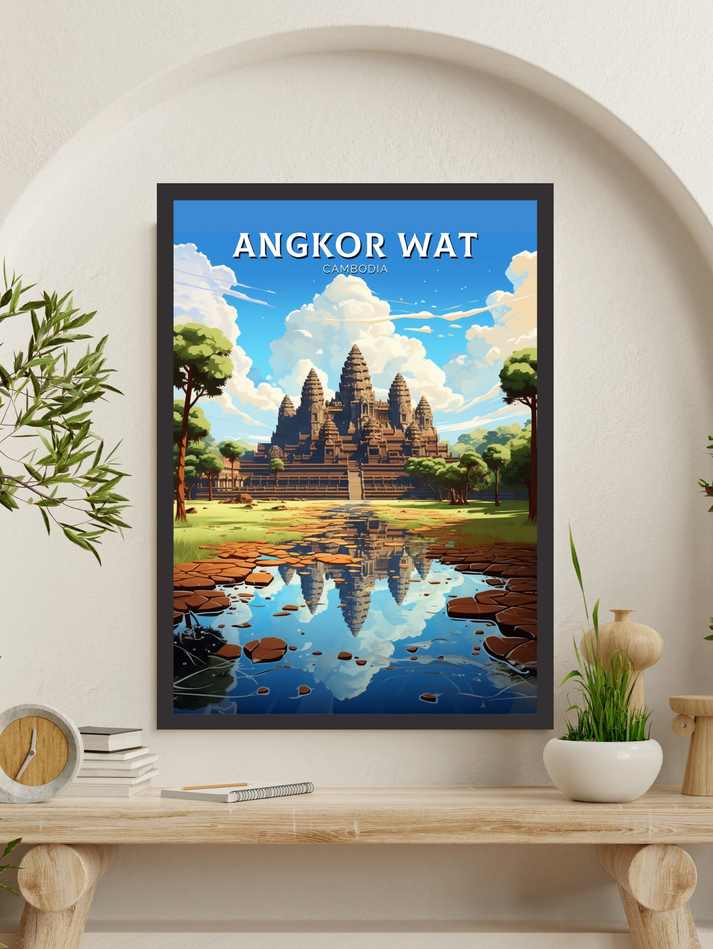 Angkor Wat Print | Angkor Wat Poster | Cambodia Temples | Cambodia Print | Angkor Wat Wall Art | Temples Print | Angkor Wat Cambodia |ID 930