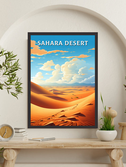 Sahara Desert Poster | Sahara Desert Illustration | Sahara Desert Wall Art | Sahara Desert Print | Egypt Print | Desert Poster | ID 927