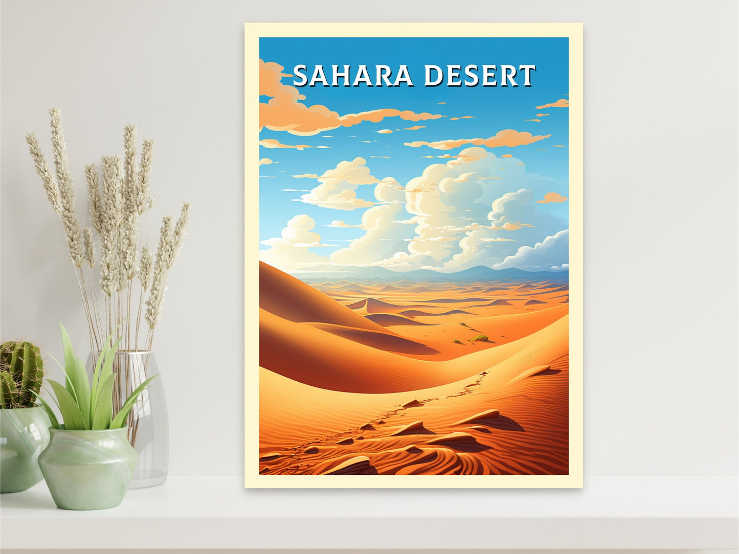 Sahara Desert Poster | Sahara Desert Illustration | Sahara Desert Wall Art | Sahara Desert Print | Egypt Print | Desert Poster | ID 927