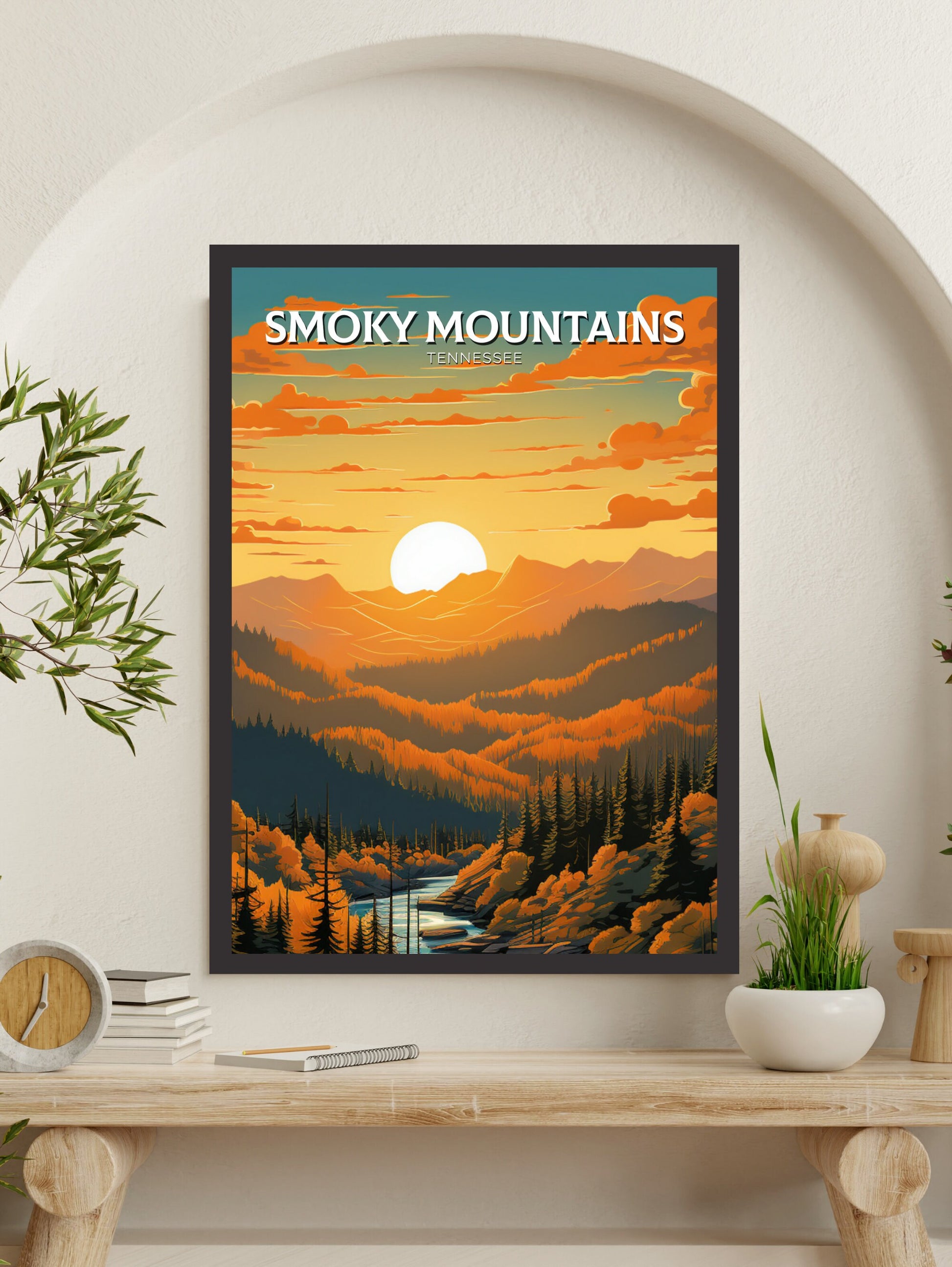 Great Smoky Mountains National Park Print | Great Smoky Mountains Poster | Smoky Mountains Poster | National Park Print | ID 926