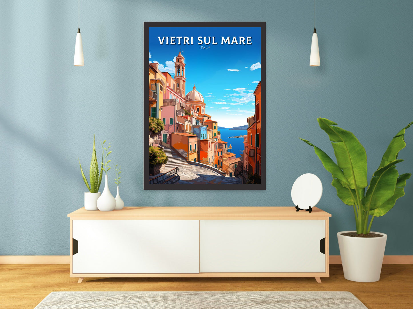 Vietri Sul Mare Travel Print | Vietri Sul Mare Poster | Italy Travel Print | Italy Poster | Housewarming Gift | Vietri Sul Mare Art | ID 923