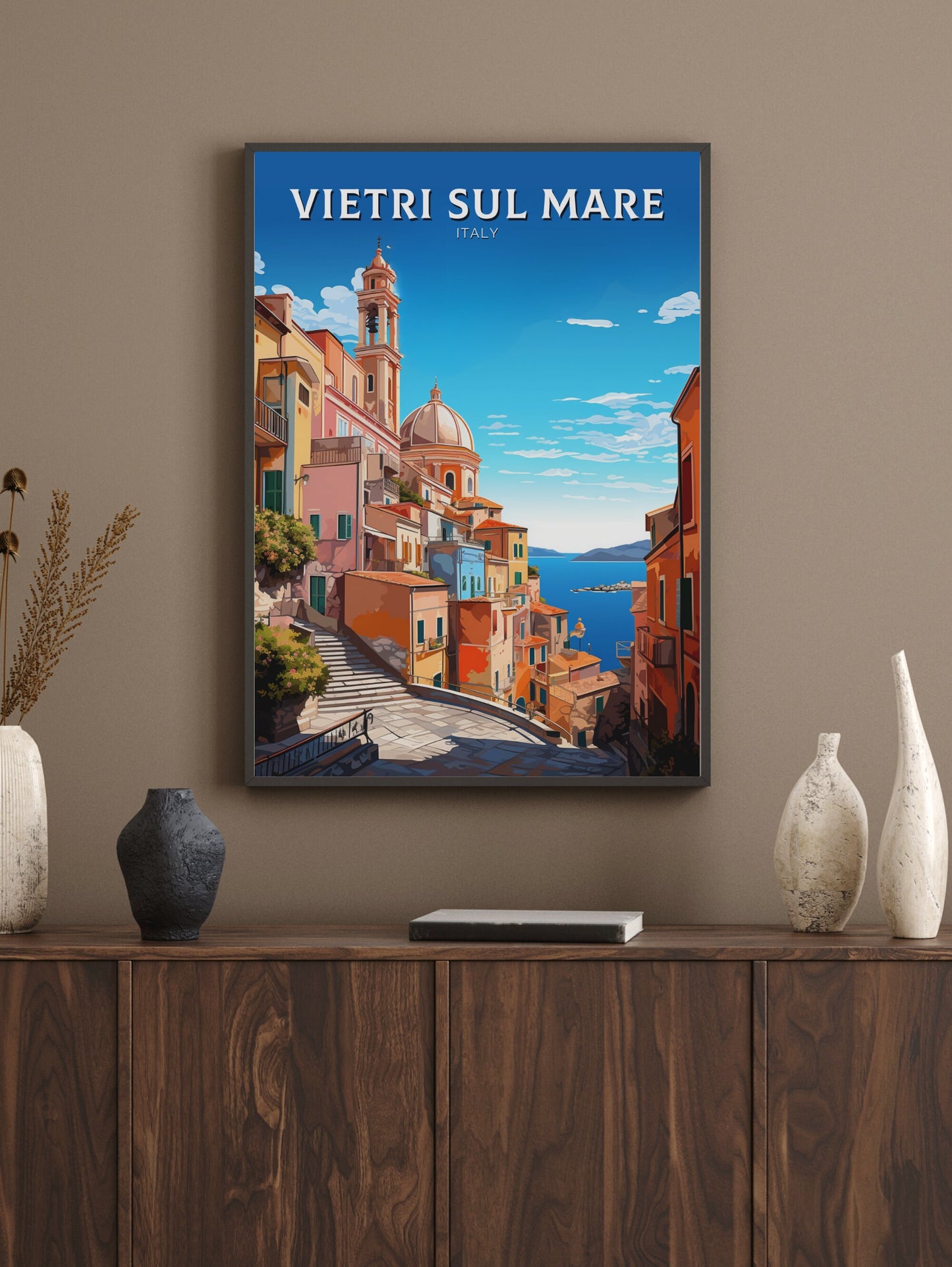 Vietri Sul Mare Travel Print | Vietri Sul Mare Poster | Italy Travel Print | Italy Poster | Housewarming Gift | Vietri Sul Mare Art | ID 923