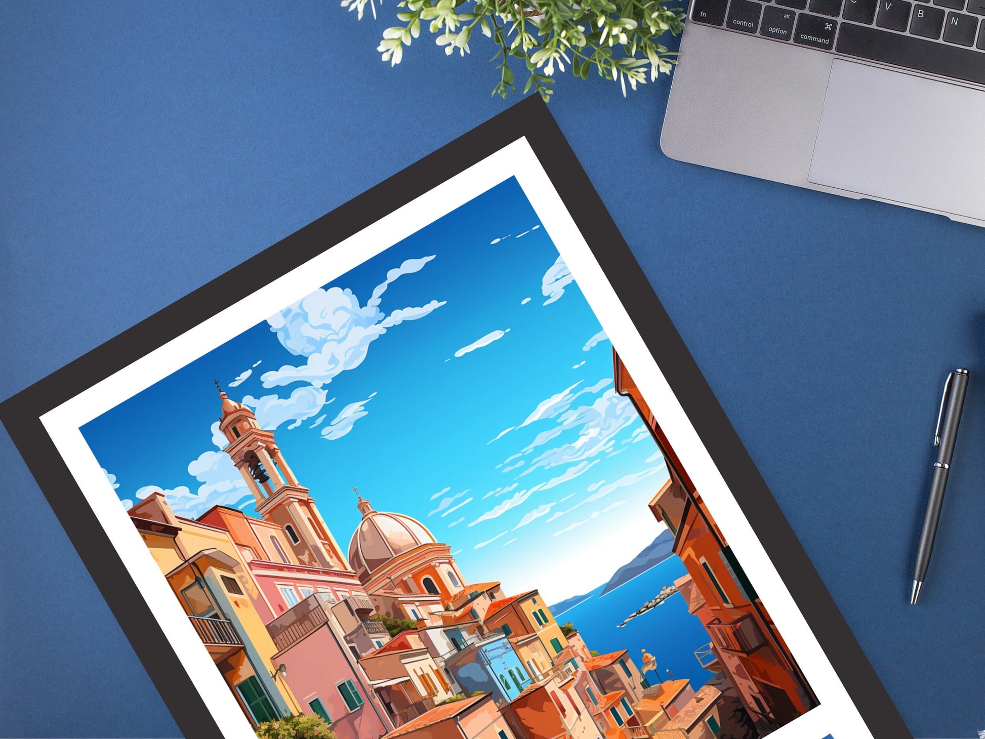 Vietri Sul Mare Travel Poster | Vietri Sul Mare Print | Italy Travel Poster | Italy Print | Housewarming Gift | Vietri Sul Mare Art | ID 922