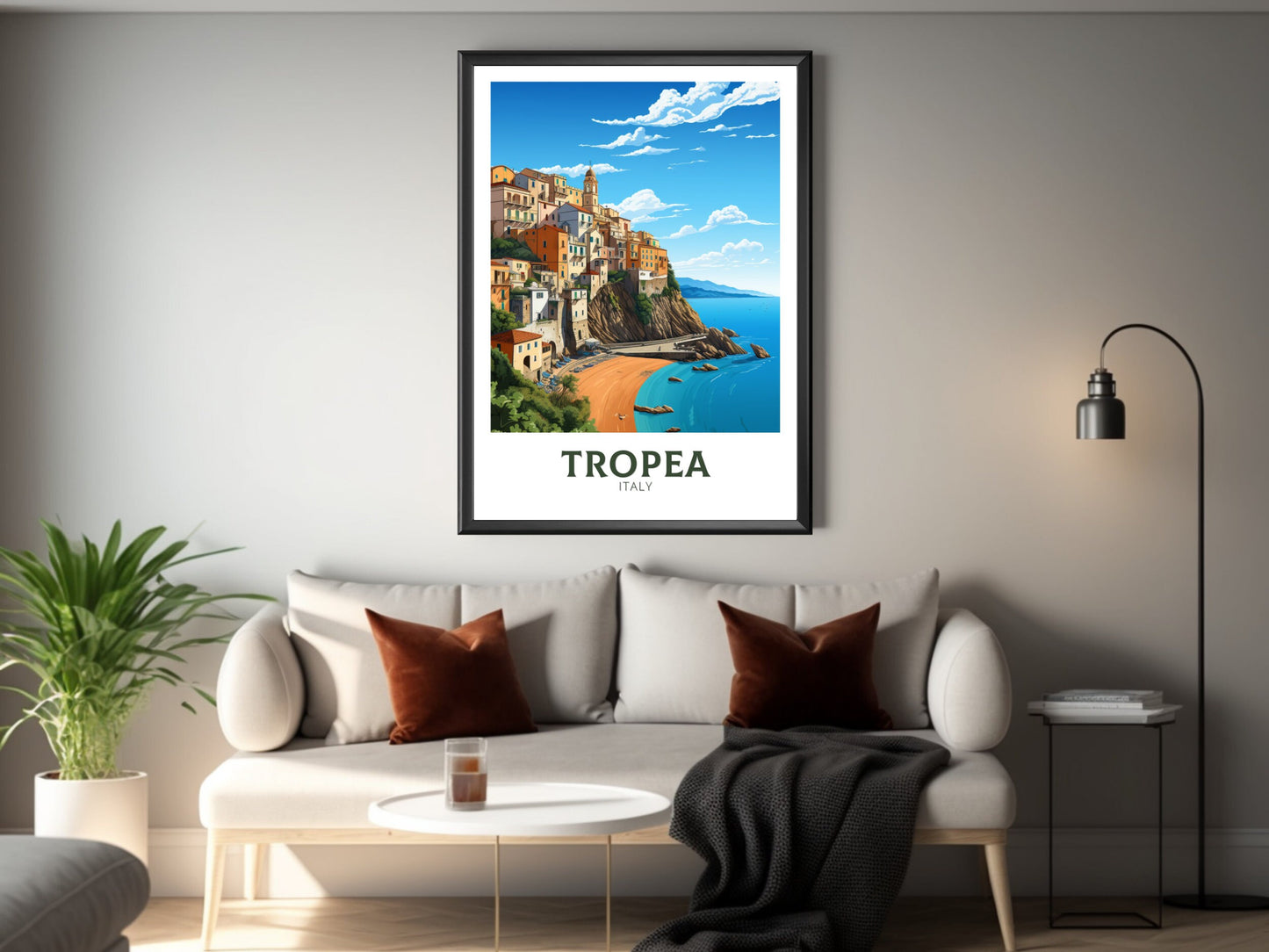 Tropea Travel Print | Tropea Travel Poster | Tropea Illustration | Tropea Poster | Tropea Wall Art | Italy Print | Italy Décor | ID 936