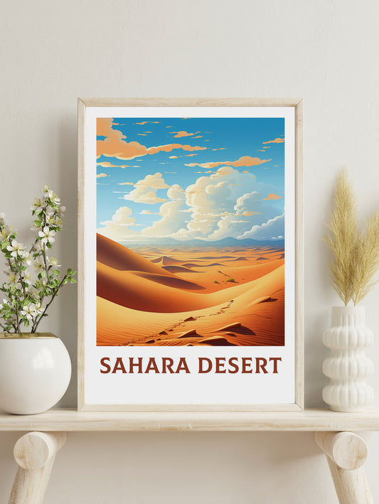 Sahara Desert Print | Sahara Desert Illustration | Sahara Desert Wall Art | Sahara Desert Poster | Egypt Poster | Desert Print | ID 932