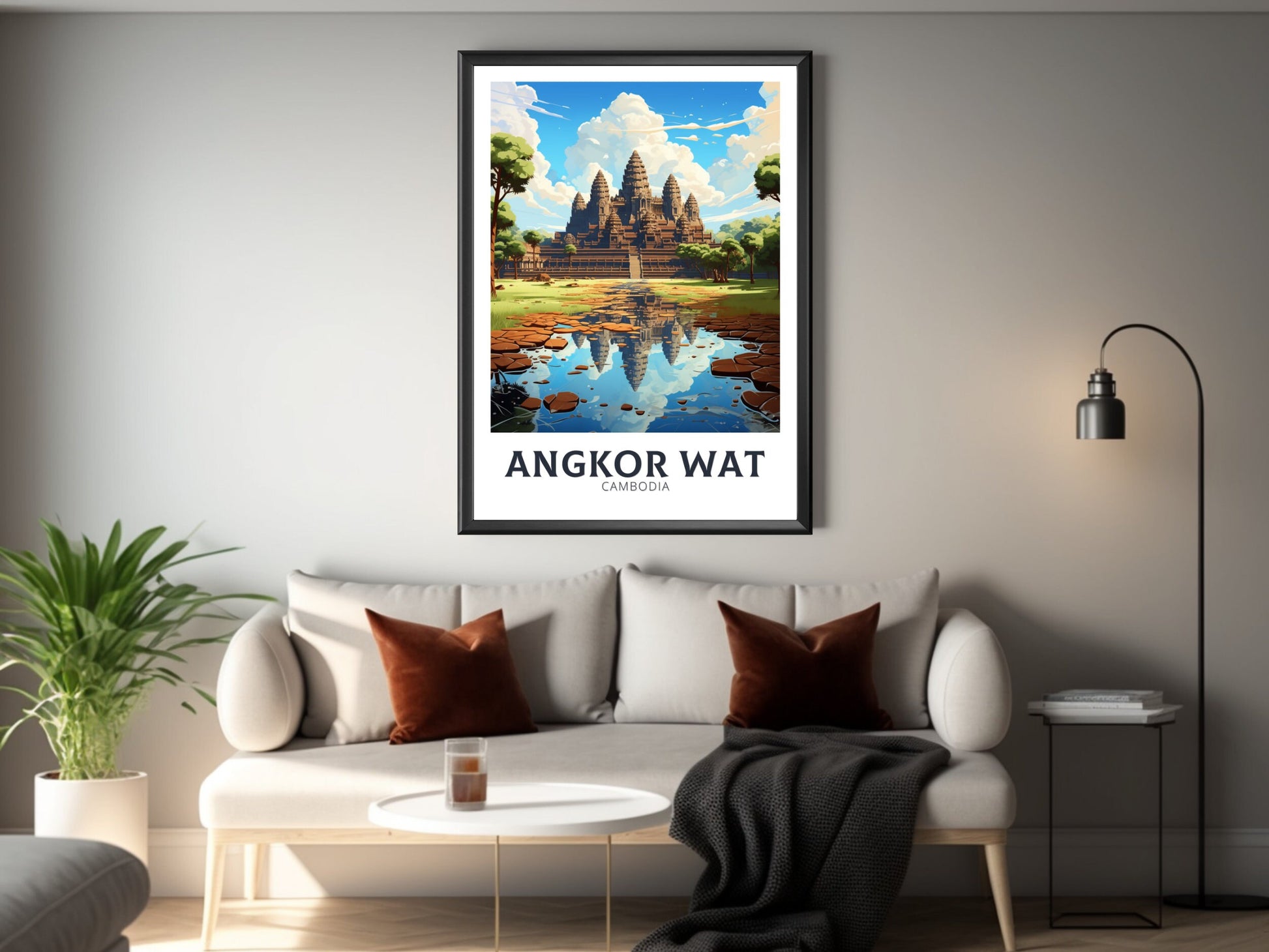 Angkor Wat Poster | Angkor Wat Print | Cambodia Temples | Cambodia Print | Angkor Wat Wall Art | Temples Print | Angkor Wat Cambodia |ID 935