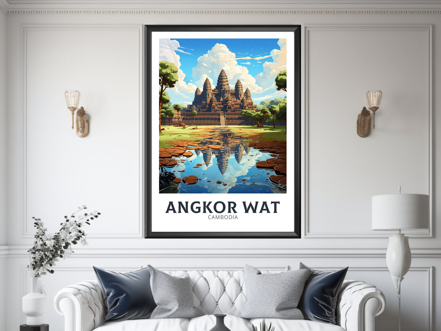 Angkor Wat Poster | Angkor Wat Print | Cambodia Temples | Cambodia Print | Angkor Wat Wall Art | Temples Print | Angkor Wat Cambodia |ID 935