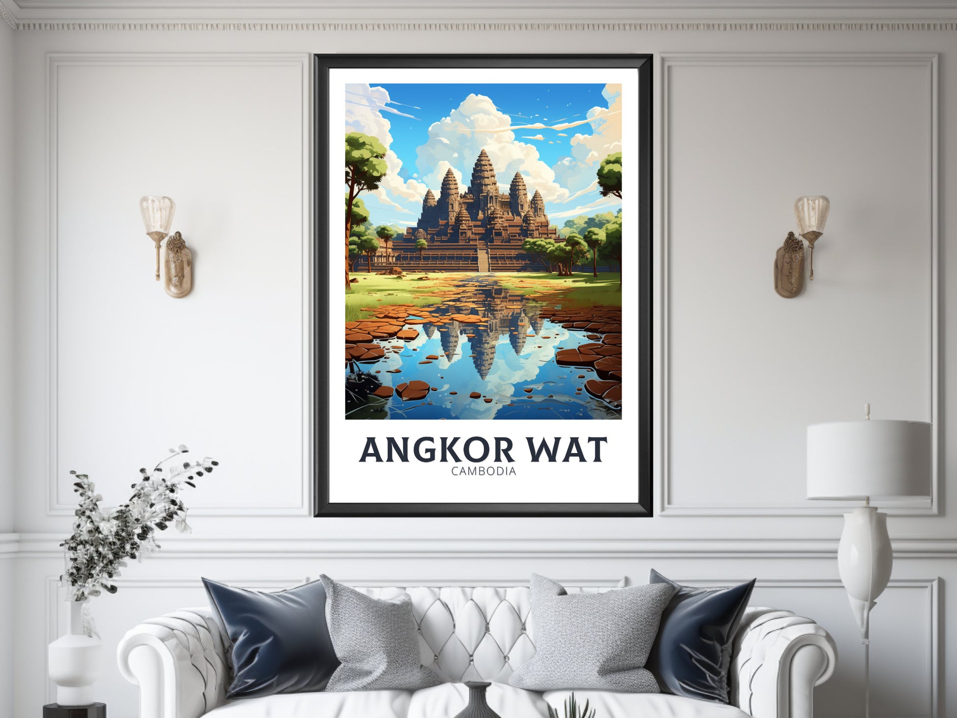 Angkor Wat Poster | Angkor Wat Print | Cambodia Temples | Cambodia Print | Angkor Wat Wall Art | Temples Print | Angkor Wat Cambodia |ID 935