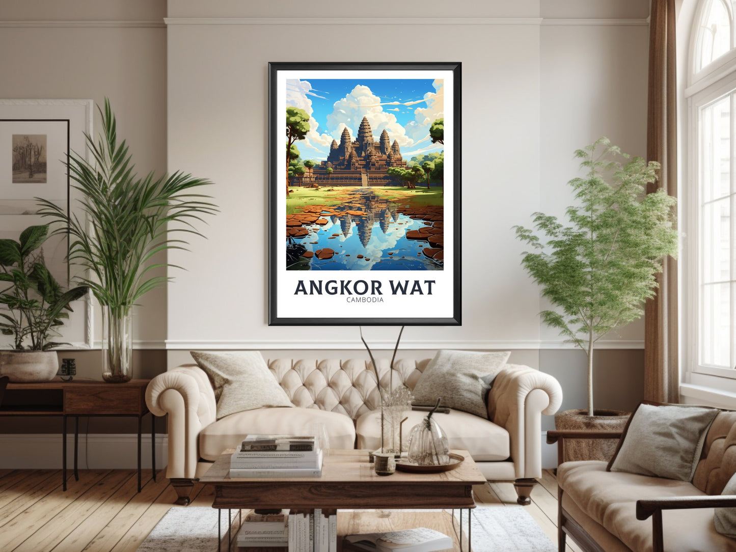 Angkor Wat Poster | Angkor Wat Print | Cambodia Temples | Cambodia Print | Angkor Wat Wall Art | Temples Print | Angkor Wat Cambodia |ID 935