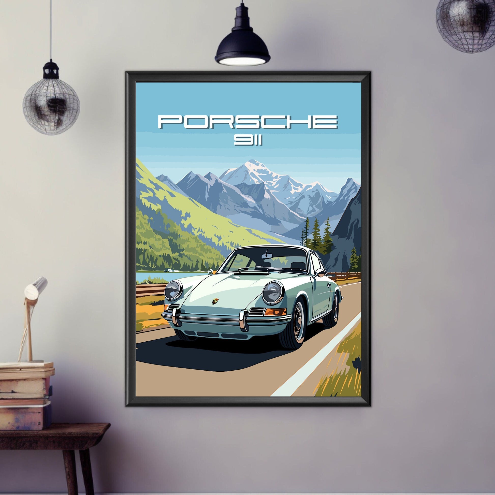 Porsche 911 Print, 1960s