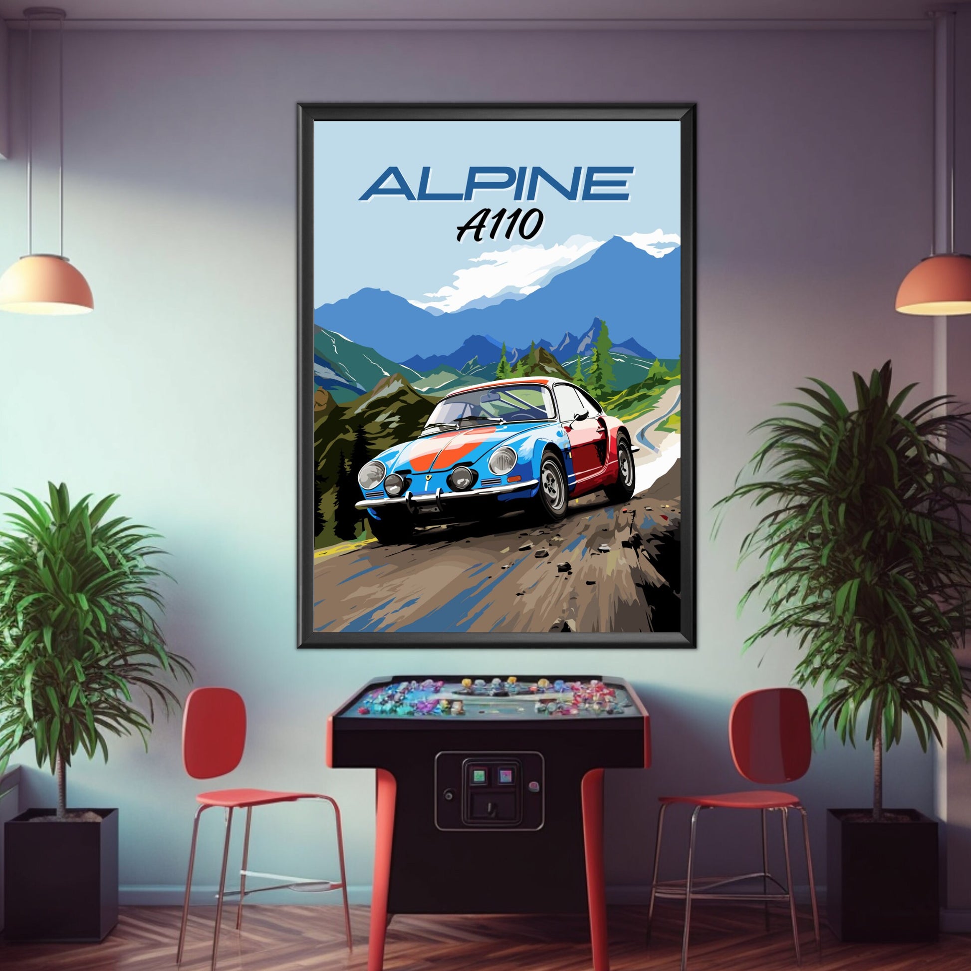 Alpine A110 Poster, Vintage Car