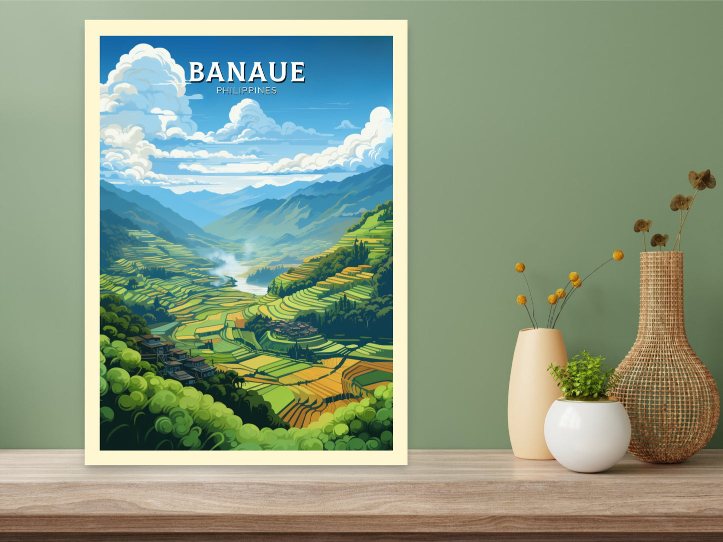 Banaue Poster | Banaue Print | Philippines Poster | Banaue Travel Print | Banaue Rice Fields Travel Poster | Philippines Print | ID 879