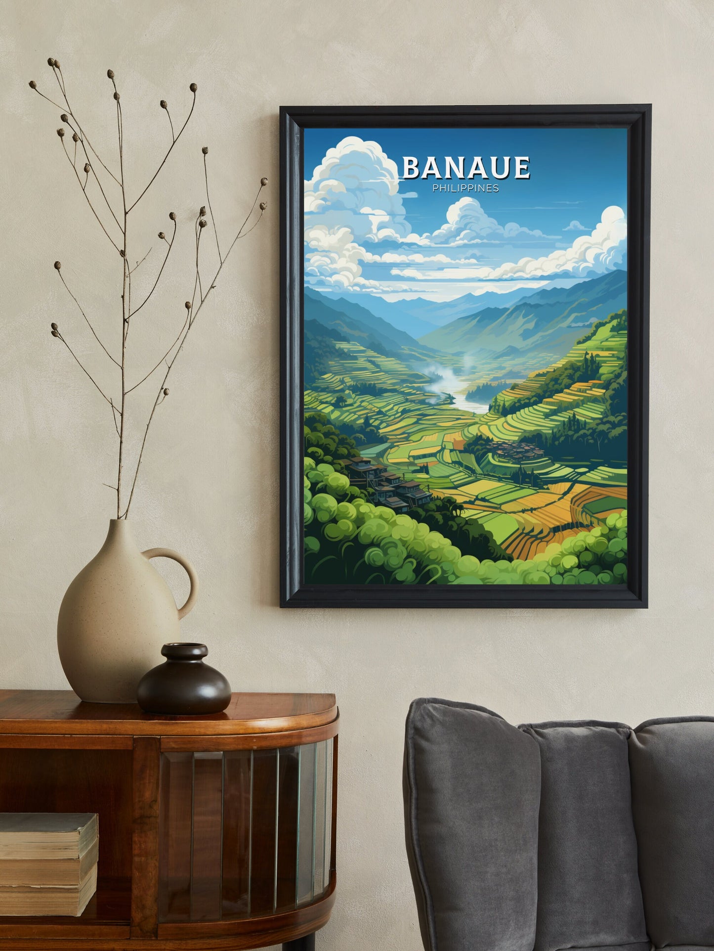 Banaue Poster | Banaue Print | Philippines Poster | Banaue Travel Print | Banaue Rice Fields Travel Poster | Philippines Print | ID 879