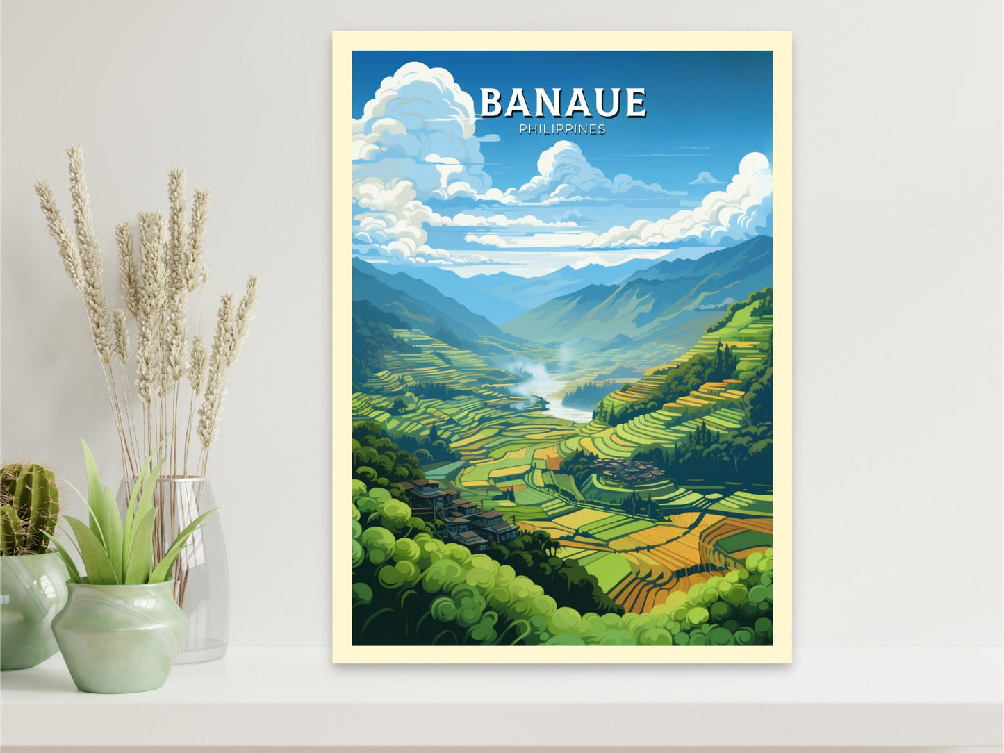 Banaue Poster | Banaue Print | Philippines Poster | Banaue Travel Print | Banaue Rice Fields Travel Poster | Philippines Print | ID 879