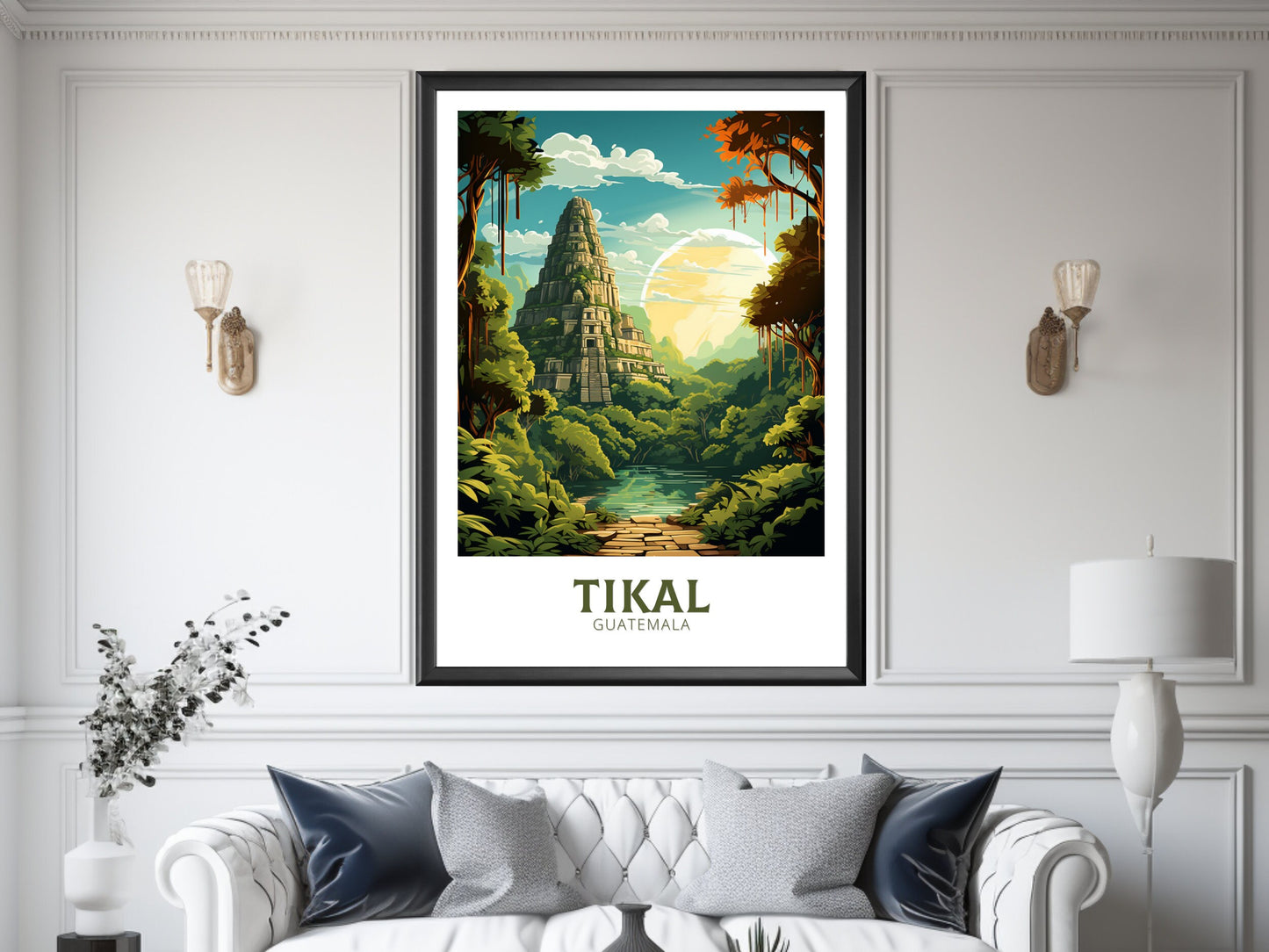 Tikal Travel Print | Tikal Wall Art | Tikal Travel Poster | Housewarming Gift | Guatemala Poster | South America poster | ID 887