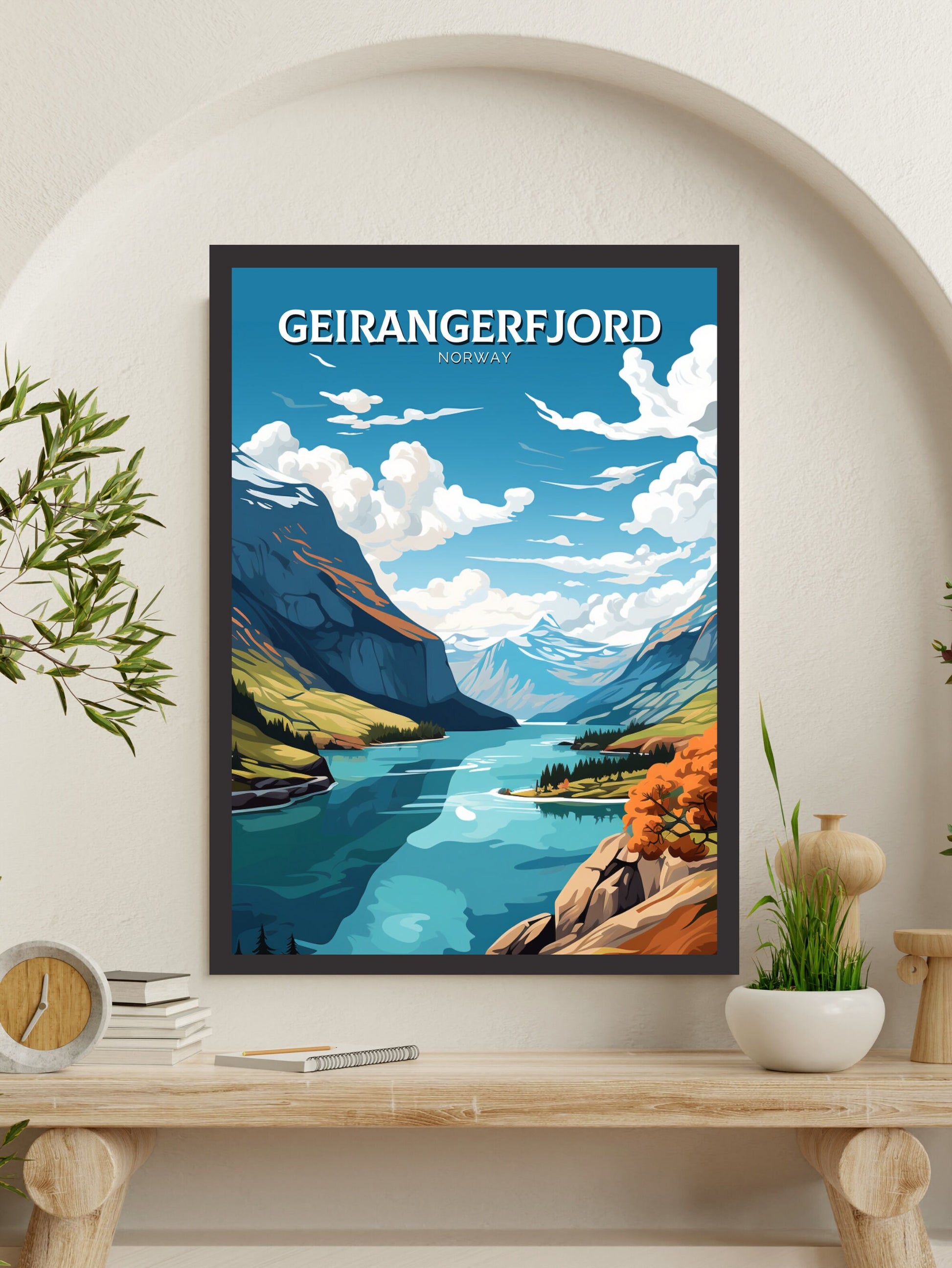 The Geirangerfjord Print | The Geirangerfjord Poster | Norway Wall Art | Norway Print | The Geirangerfjord Art | Norway Wall Art | ID 890