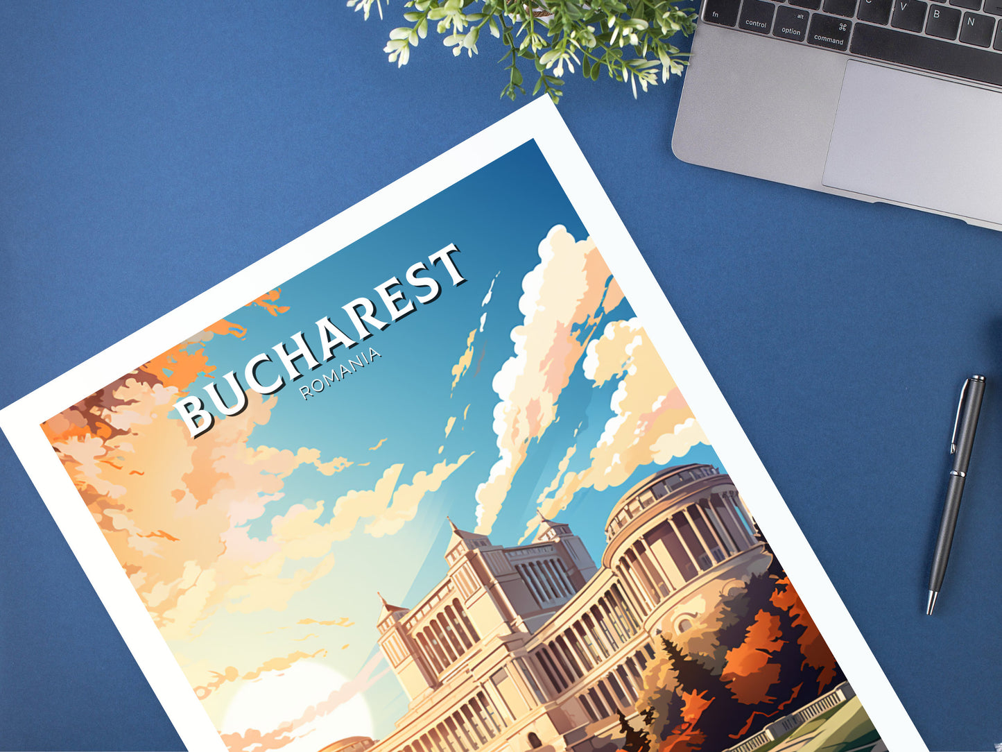 Bucharest Travel Poster | Bucharest Romania Illustration | Bucharest Wall Art | Romania Poster | Bucharest Travel Print | ID 892