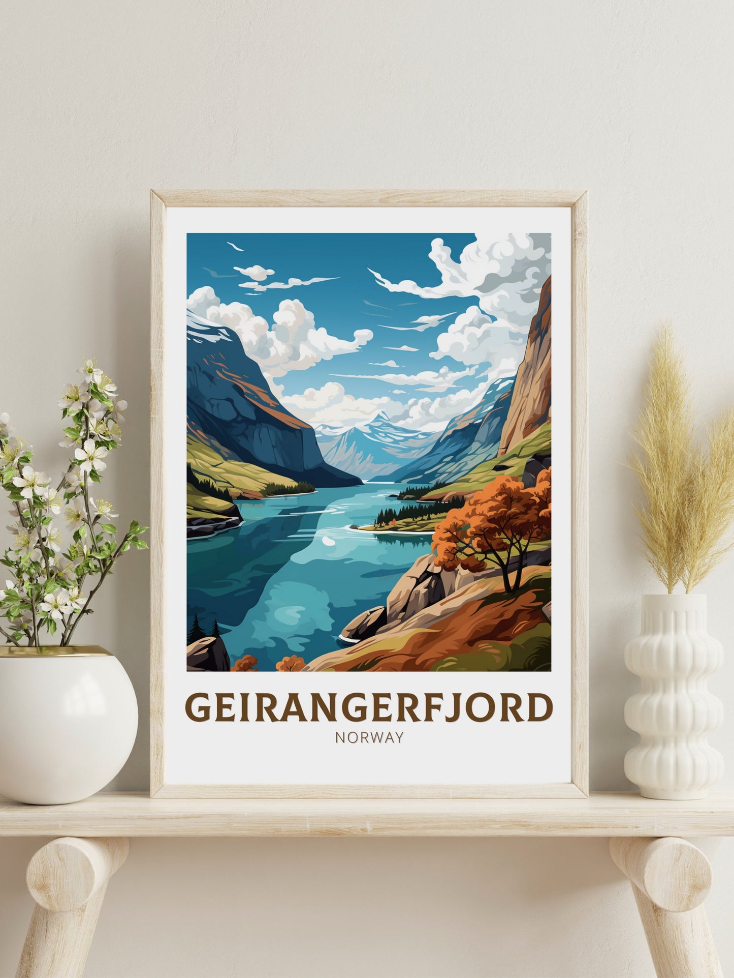 The Geirangerfjord Poster | The Geirangerfjord Print | Norway Wall Art | Norway Poster | The Geirangerfjord Art | Norway Wall Art | ID 894