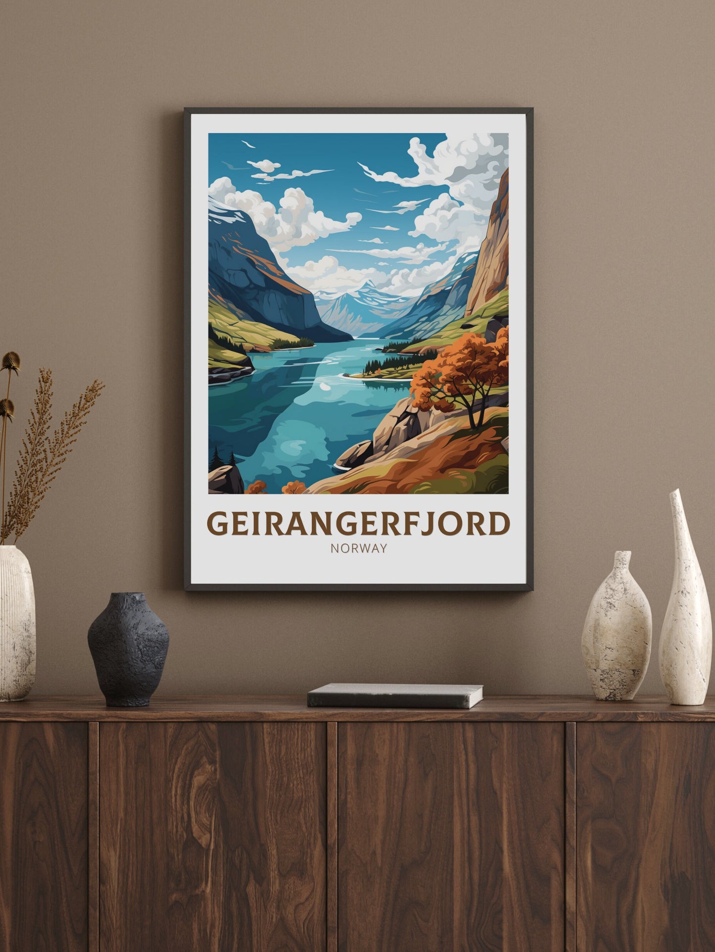 The Geirangerfjord Poster | The Geirangerfjord Print | Norway Wall Art | Norway Poster | The Geirangerfjord Art | Norway Wall Art | ID 894