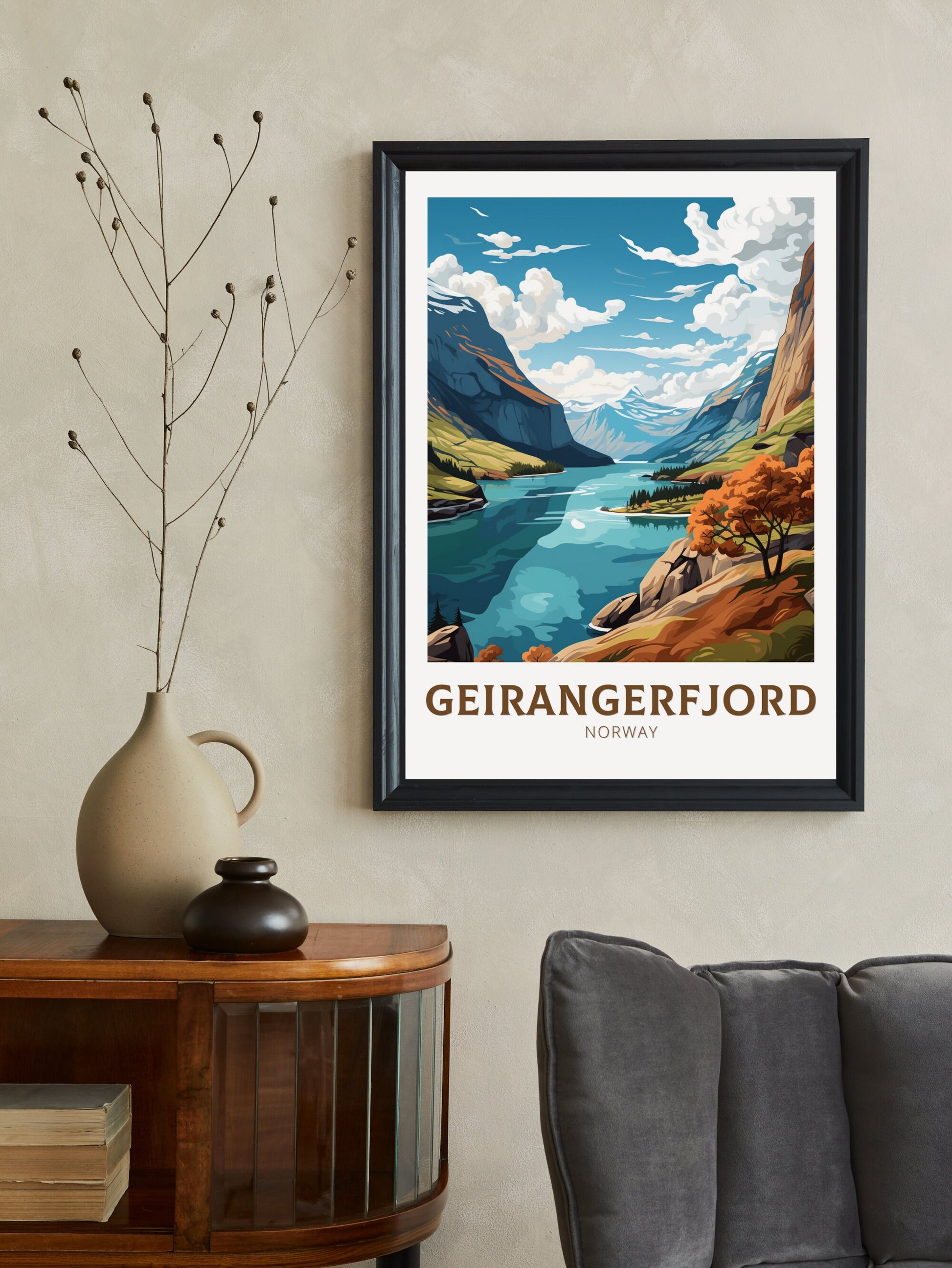 The Geirangerfjord Poster | The Geirangerfjord Print | Norway Wall Art | Norway Poster | The Geirangerfjord Art | Norway Wall Art | ID 894