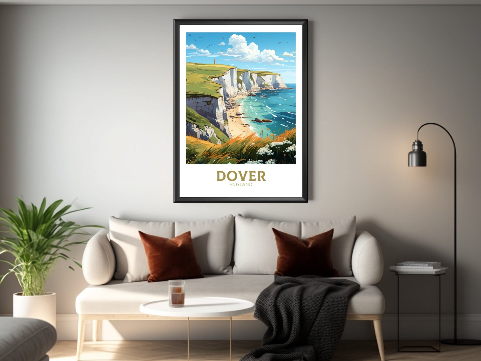 Dover Cliffs Travel Print | Dover Cliffs Travel Poster | Dover Cliffs Wall Art | England Poster | England Home Decor | Travel gift | ID 895