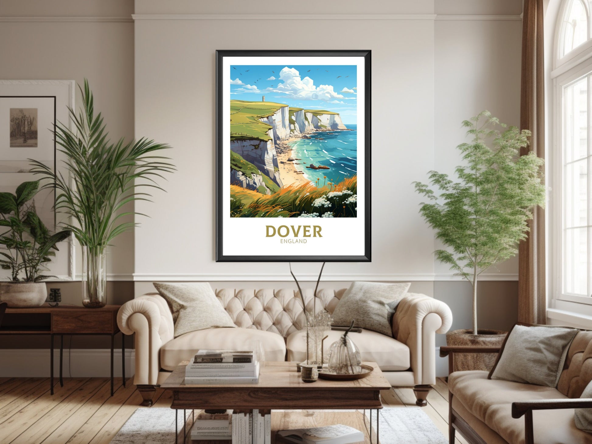 Dover Cliffs Travel Print | Dover Cliffs Travel Poster | Dover Cliffs Wall Art | England Poster | England Home Decor | Travel gift | ID 895