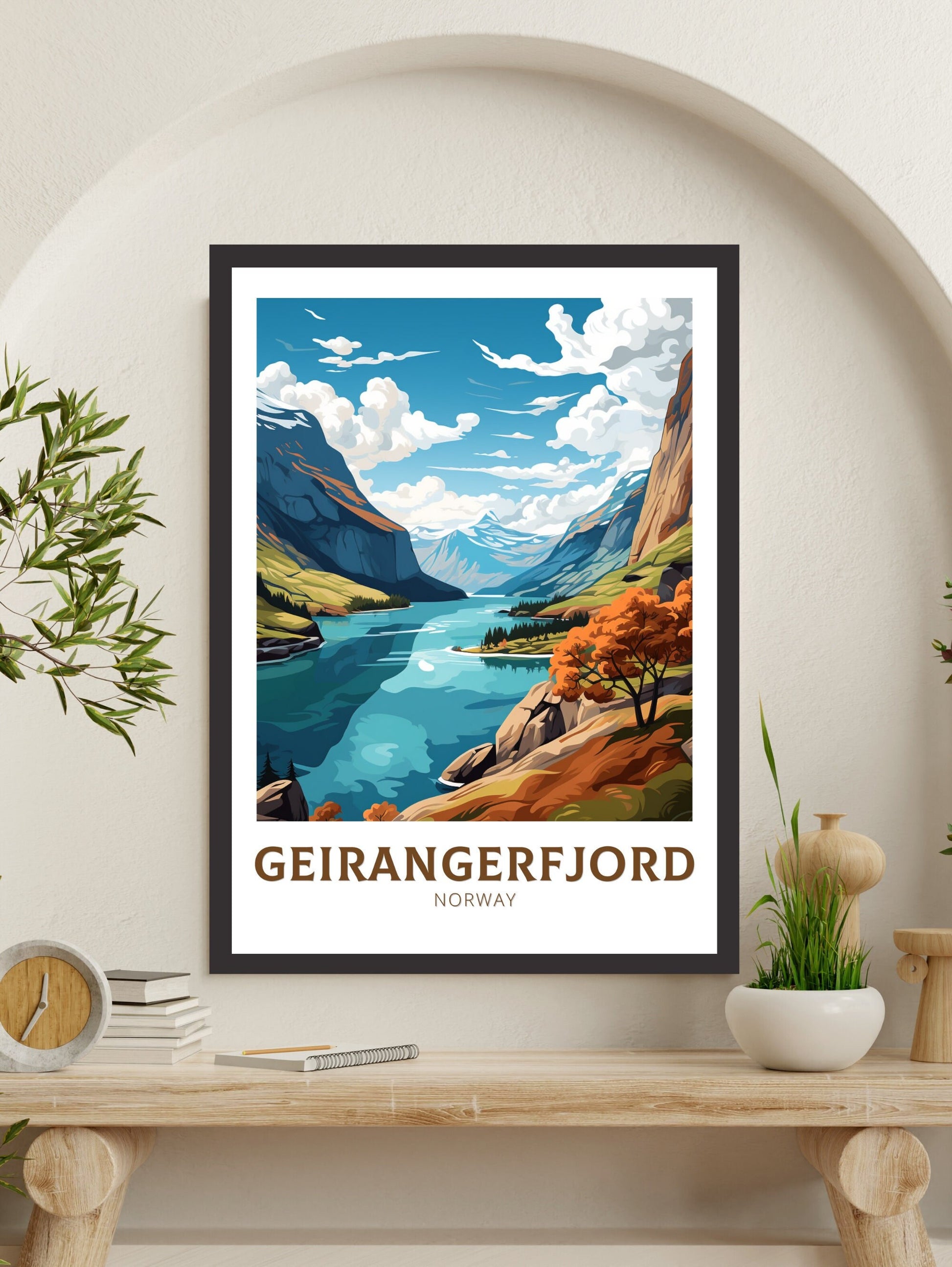 The Geirangerfjord Poster | The Geirangerfjord Print | Norway Wall Art | Norway Poster | The Geirangerfjord Art | Norway Wall Art | ID 894