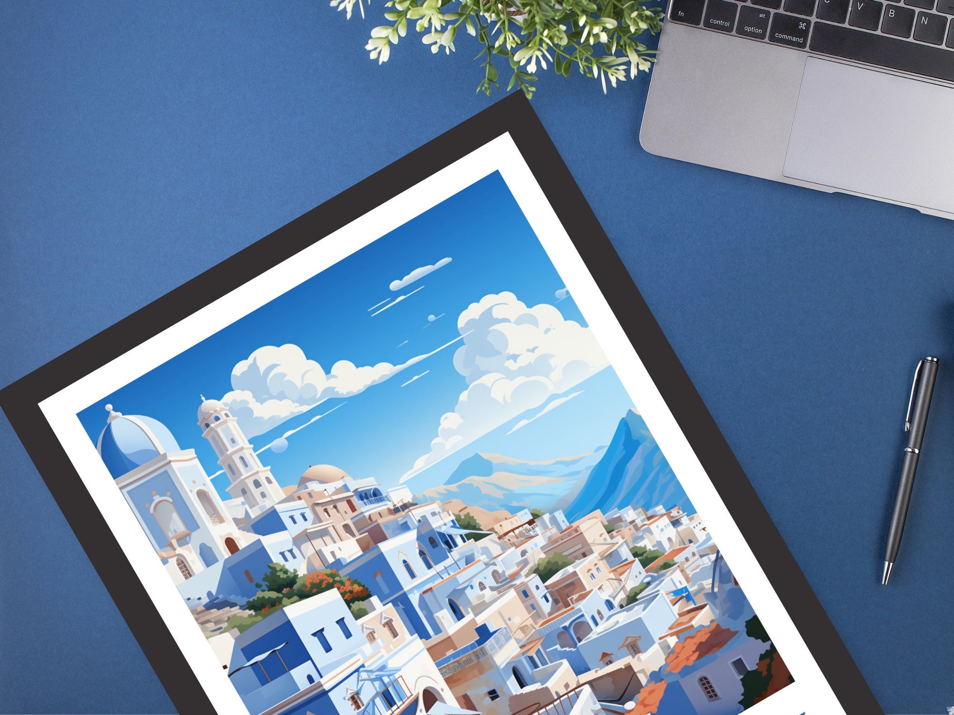 Morocco Travel Print | Chefchaouen Illustration | Blue City Print | Chefchaouen Print | Blue City Home Décor | Morocco Poster | ID 913